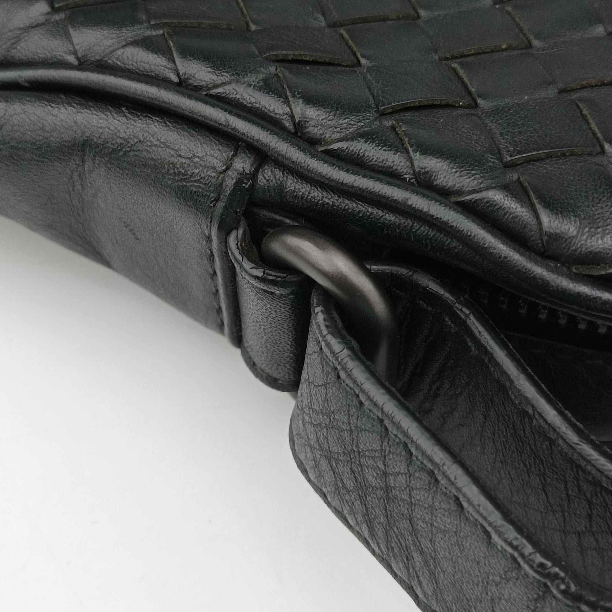 Intrecciato Black lambskin B07184451Dイントレチャート ブラック ラムスキン B07184451D