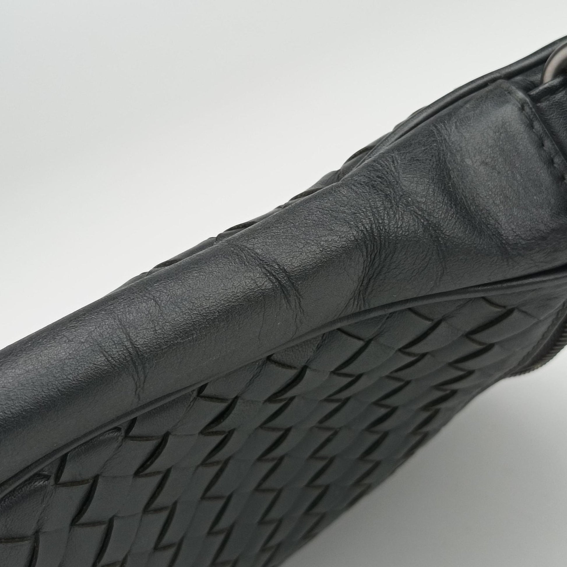 Intrecciato Black lambskin B07184451Dイントレチャート ブラック ラムスキン B07184451D