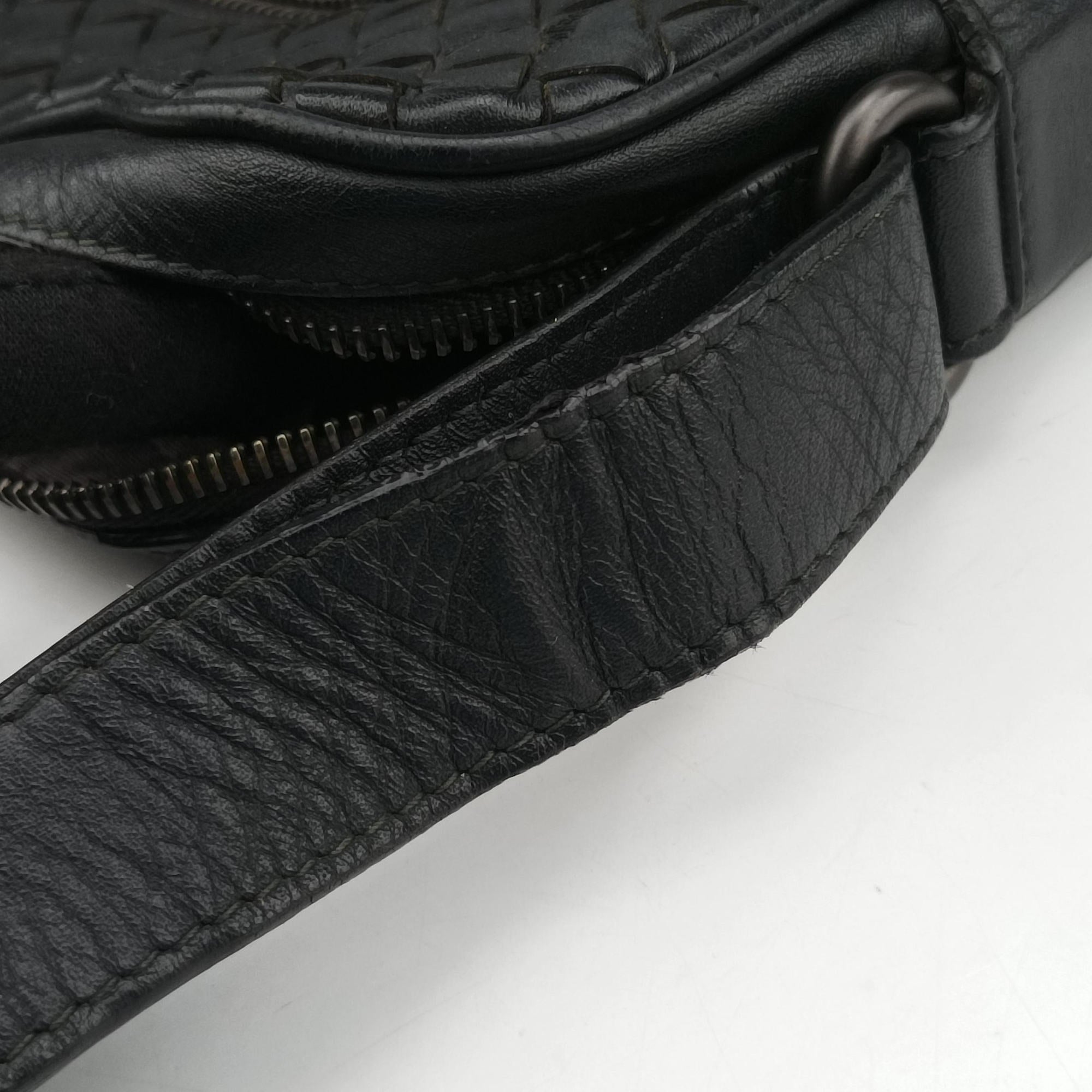 Intrecciato Black lambskin B07184451Dイントレチャート ブラック ラムスキン B07184451D