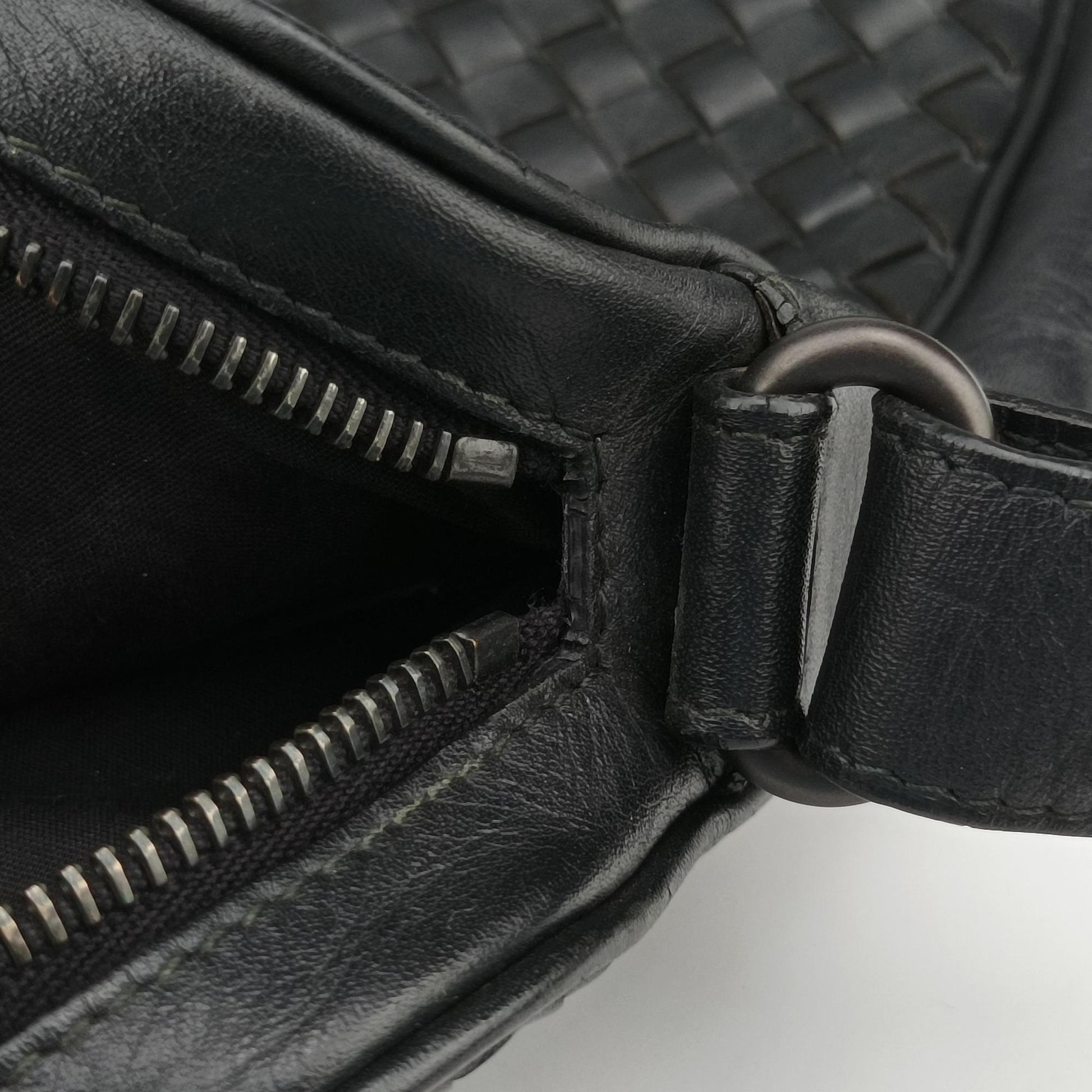 Intrecciato Black lambskin B07184451Dイントレチャート ブラック ラムスキン B07184451D