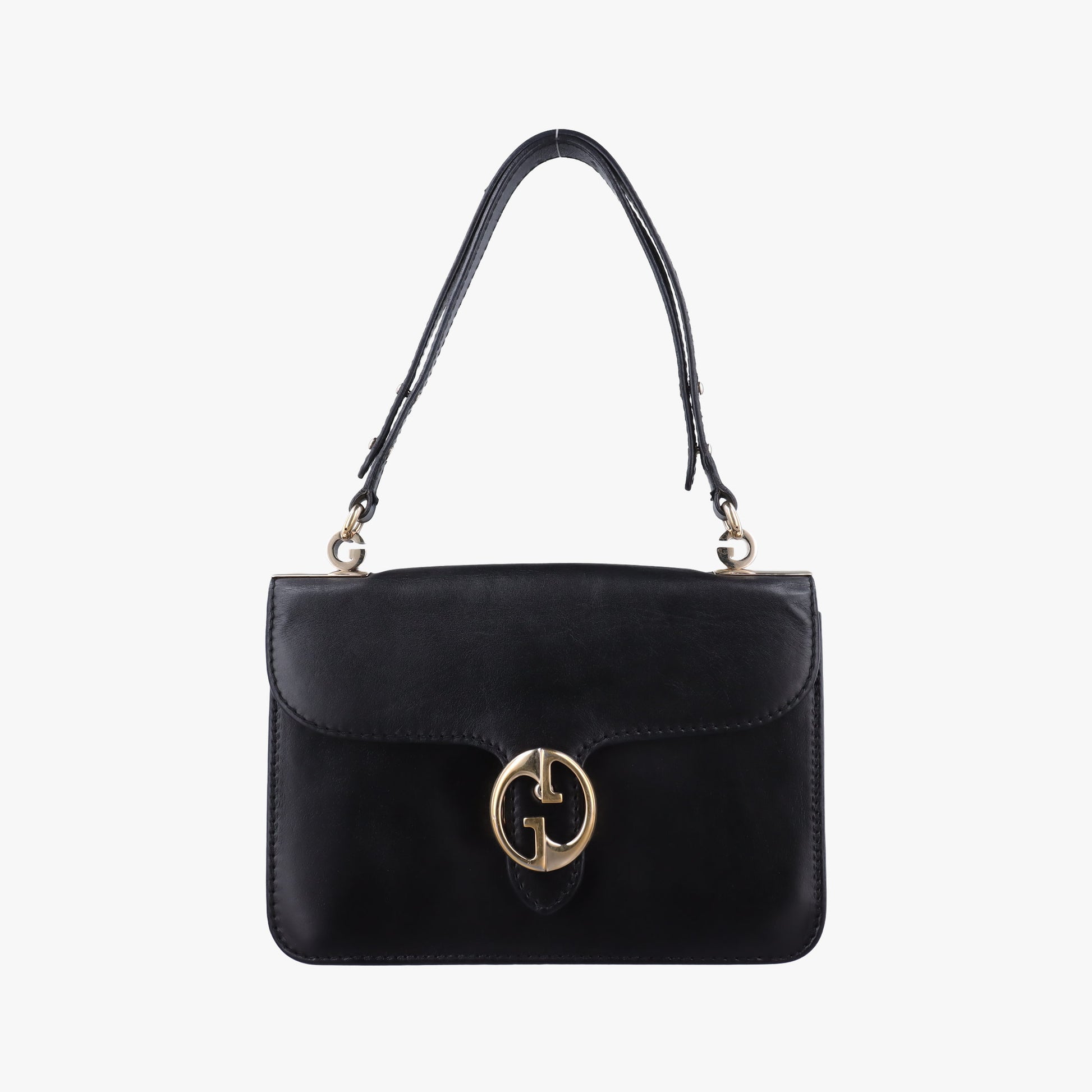 Interlocking 1973 Flap Black Leather 277522 E010257779インターロッキング 1973 フラップ ブラック レザー 277522 E010257779