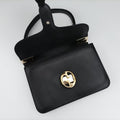 Interlocking 1973 Flap Black Leather 277522 E010257779インターロッキング 1973 フラップ ブラック レザー 277522 E010257779