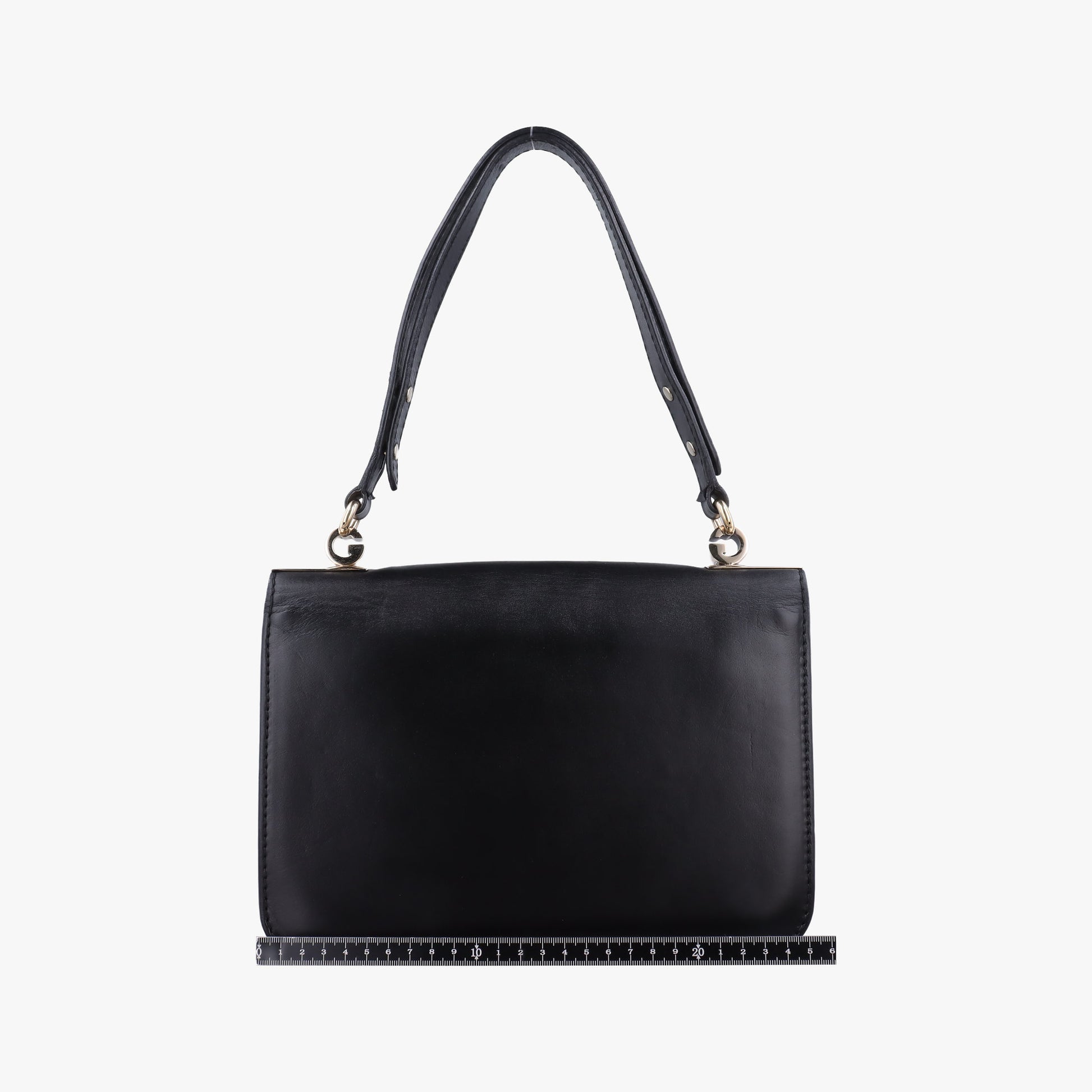 Interlocking 1973 Flap Black Leather 277522 E010257779インターロッキング 1973 フラップ ブラック レザー 277522 E010257779
