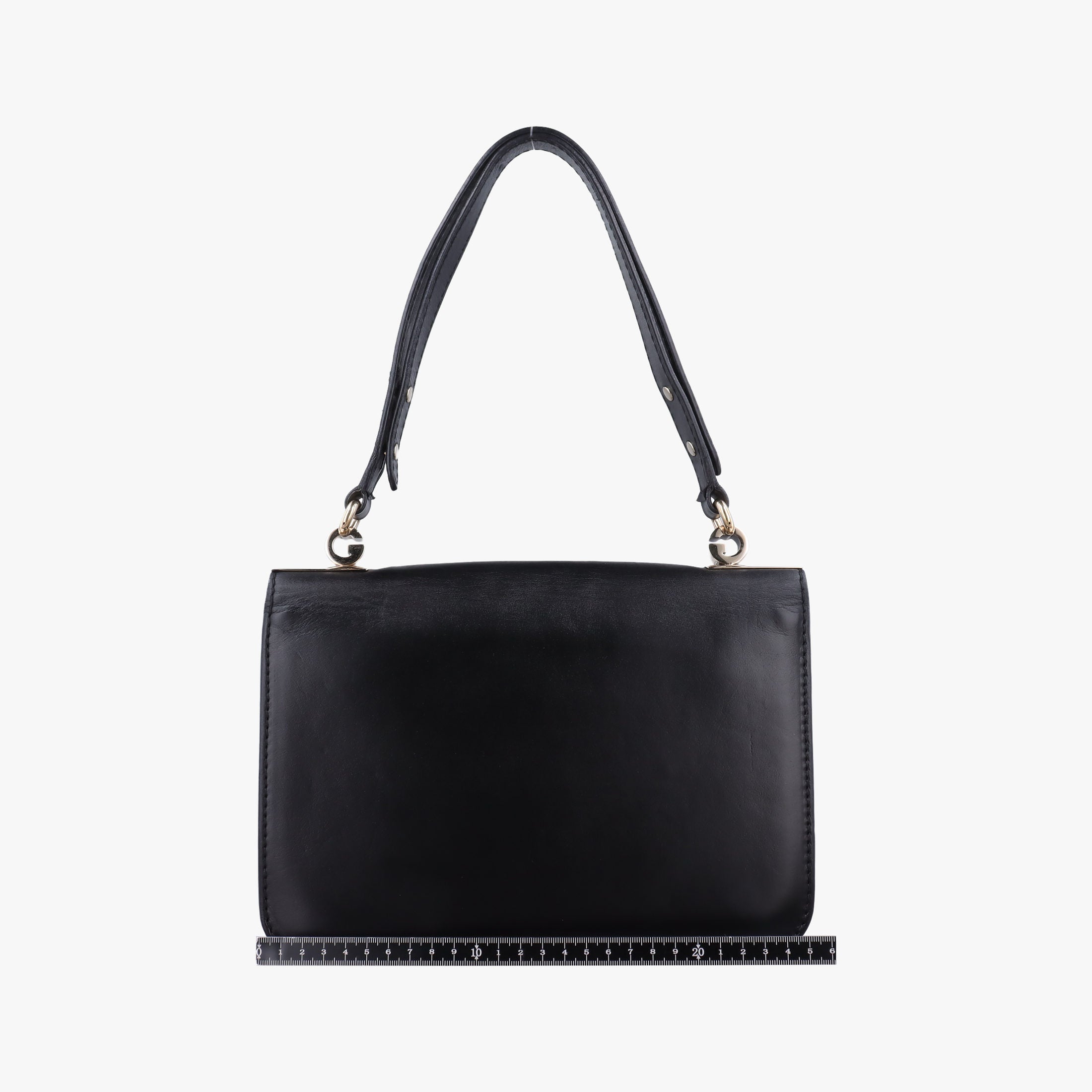 Interlocking 1973 Flap Black Leather 277522 E010257779インターロッキング 1973 フラップ ブラック レザー 277522 E010257779