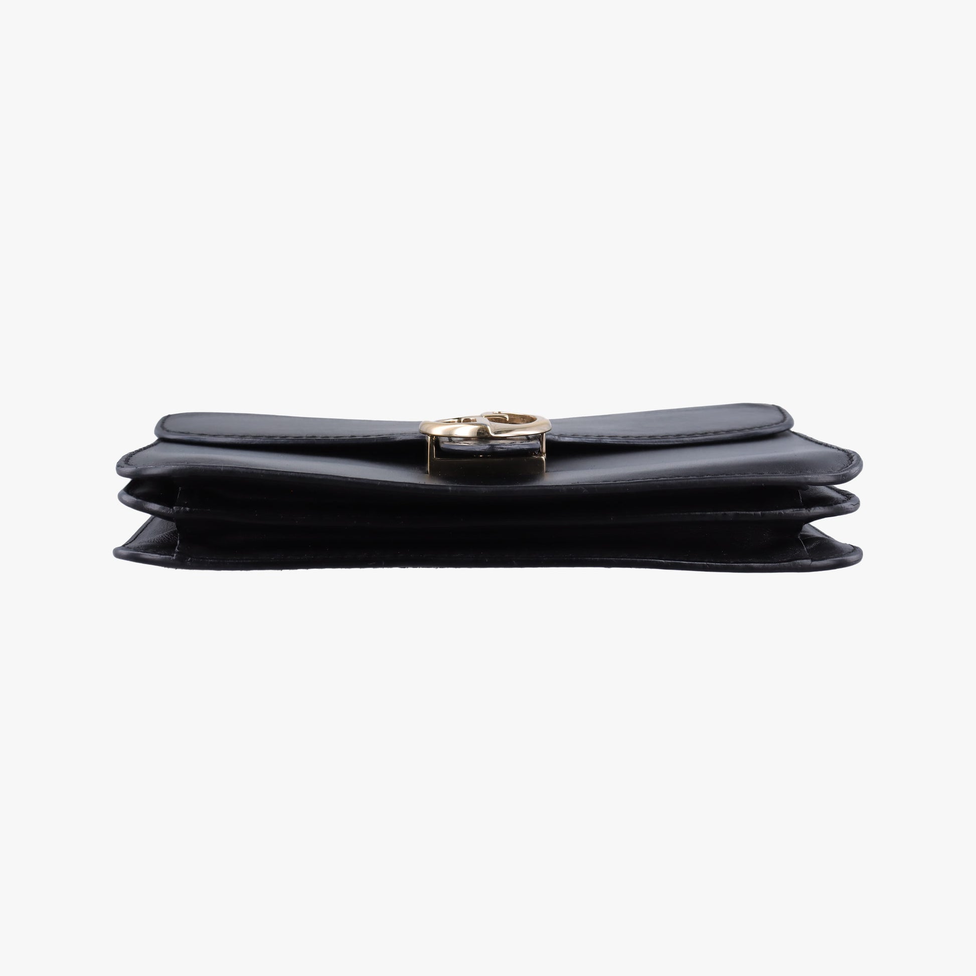 Interlocking 1973 Flap Black Leather 277522 E010257779インターロッキング 1973 フラップ ブラック レザー 277522 E010257779