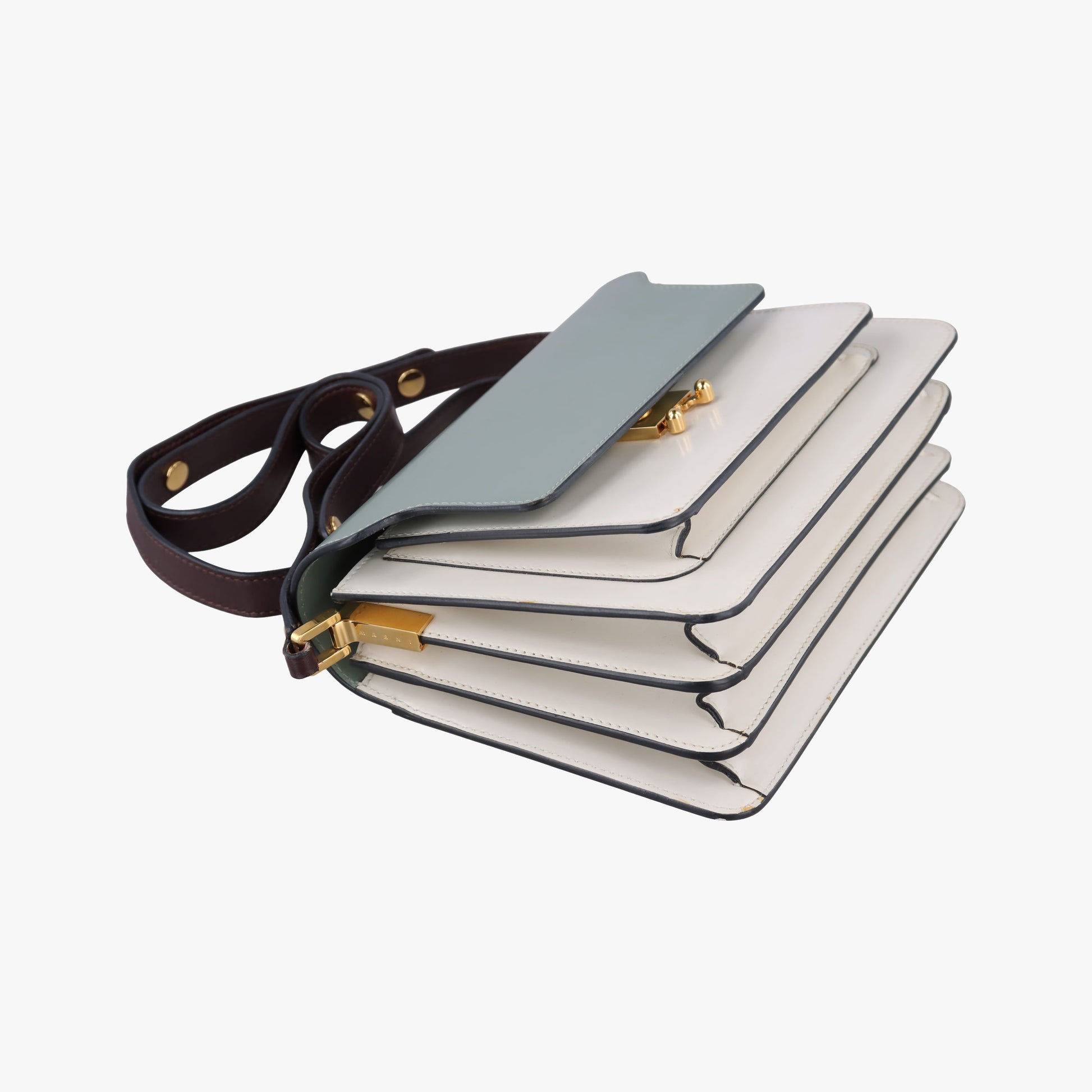 TRUNK White × Green Leather トランク ホワイト × グリーン レザー 