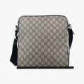 GG Imprime Messenger Beige × Navy PVC coated canvas×leather 201448 E9879957GGインプリメ メッセンジャー ベージュ×ネイビー PVCコーティングキャンバス×レザー 201448 E9879957