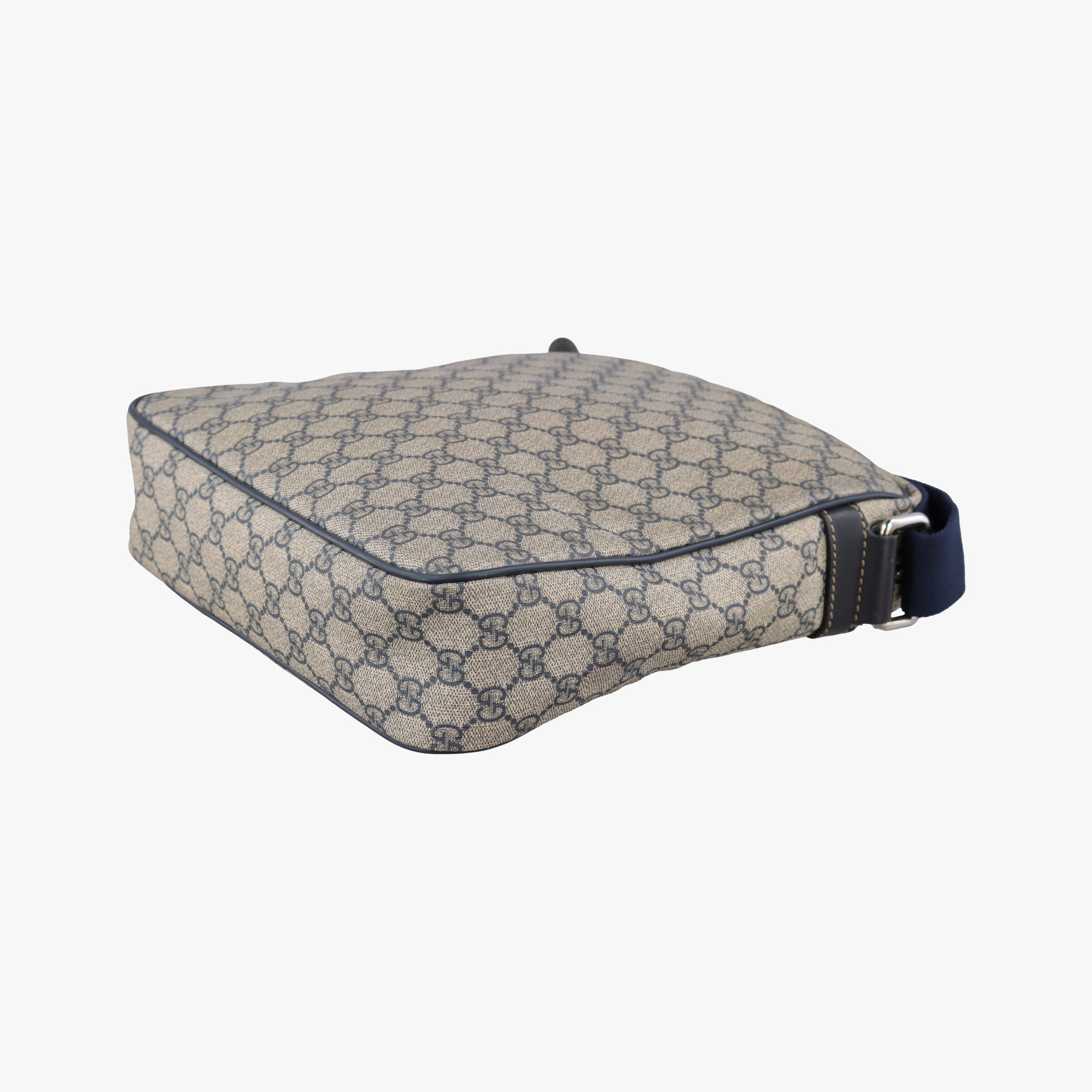 GG Imprime Messenger Beige × Navy PVC coated canvas×leather 201448 E9879957GGインプリメ メッセンジャー ベージュ×ネイビー PVCコーティングキャンバス×レザー 201448 E9879957