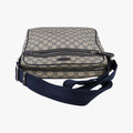 GG Imprime Messenger Beige × Navy PVC coated canvas×leather 201448 E9879957GGインプリメ メッセンジャー ベージュ×ネイビー PVCコーティングキャンバス×レザー 201448 E9879957