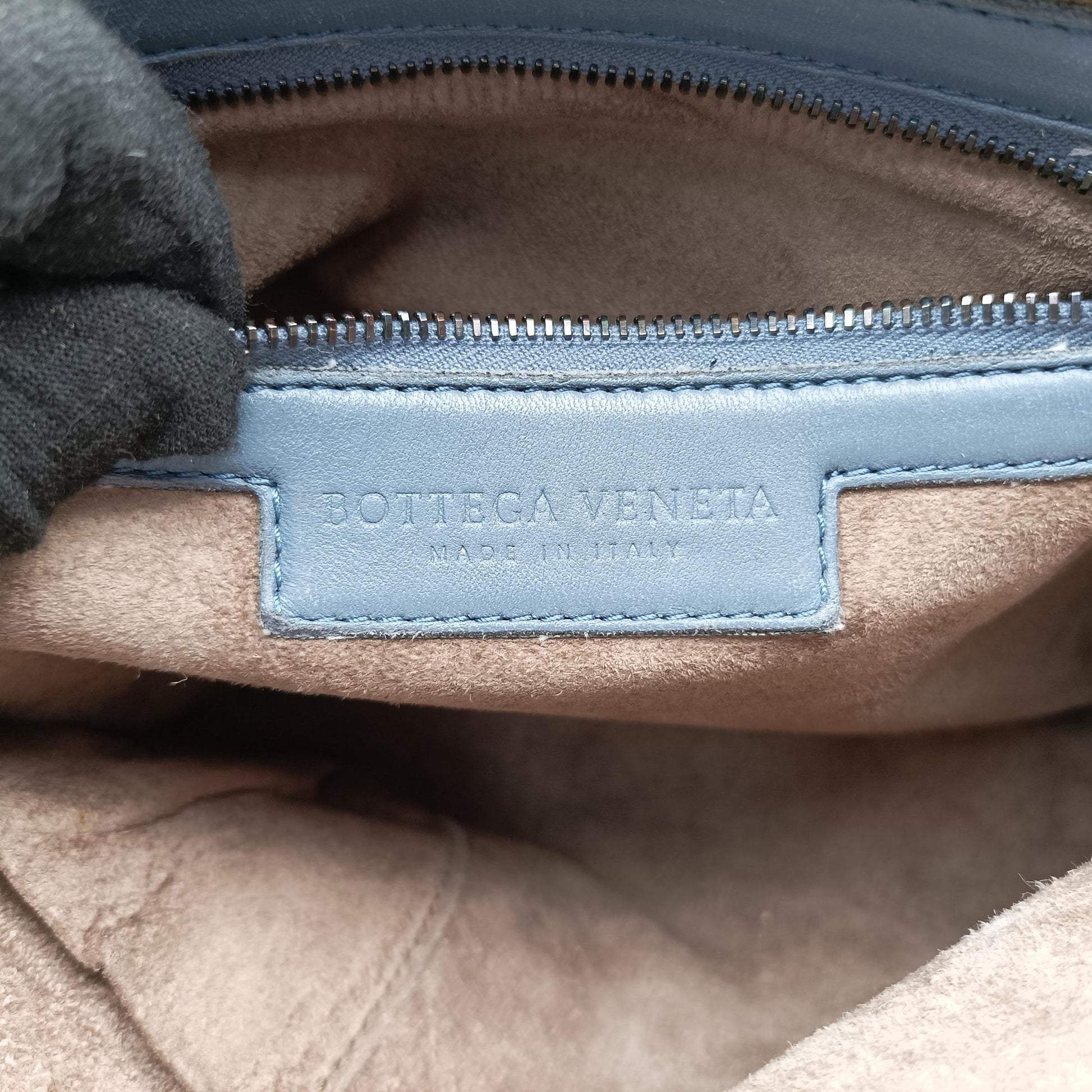 NODINI Intrecciato Blue lambskin B01514424Dノディーニ イントレチャート ブルー ラムスキン B01514424D