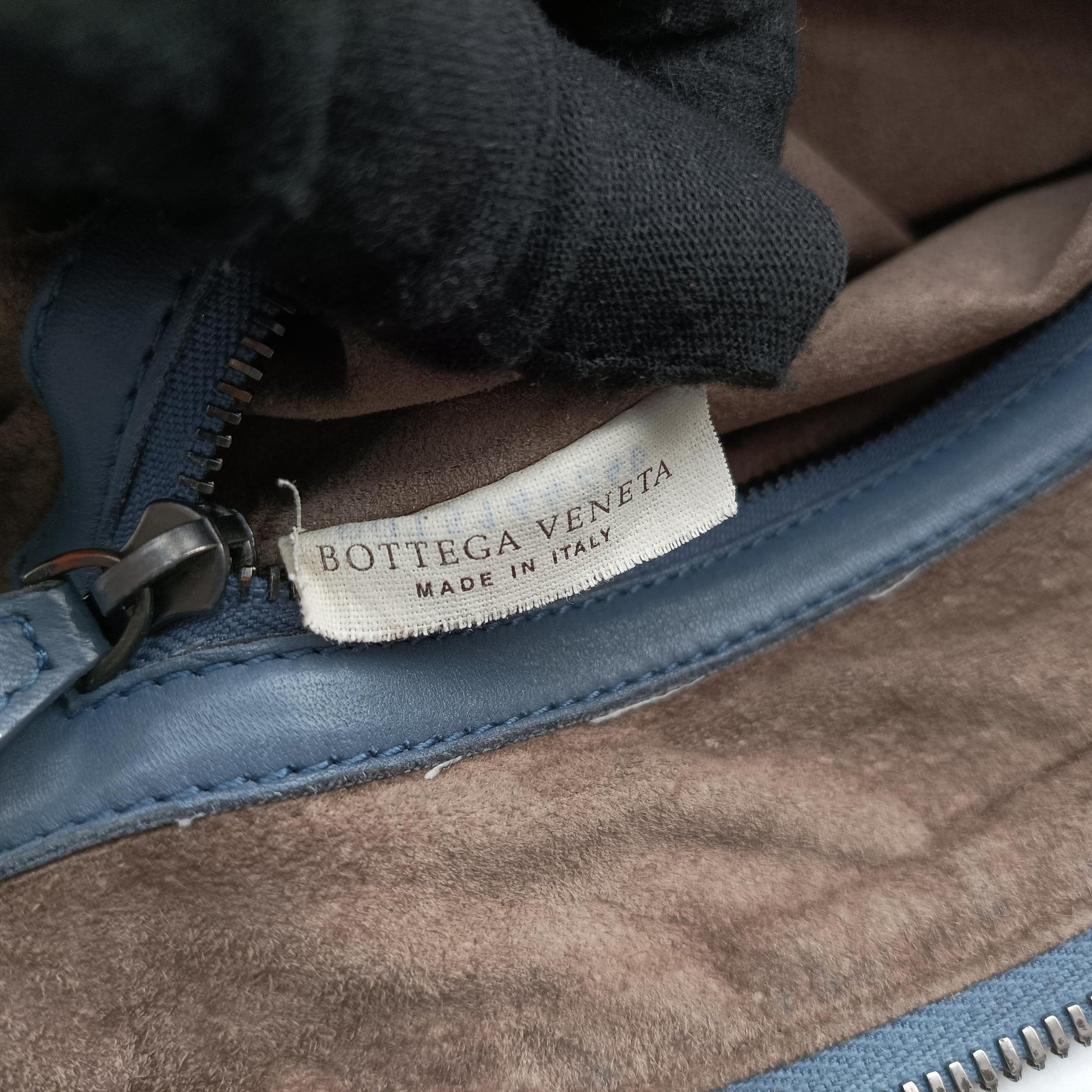 NODINI Intrecciato Blue lambskin B01514424Dノディーニ イントレチャート ブルー ラムスキン B01514424D
