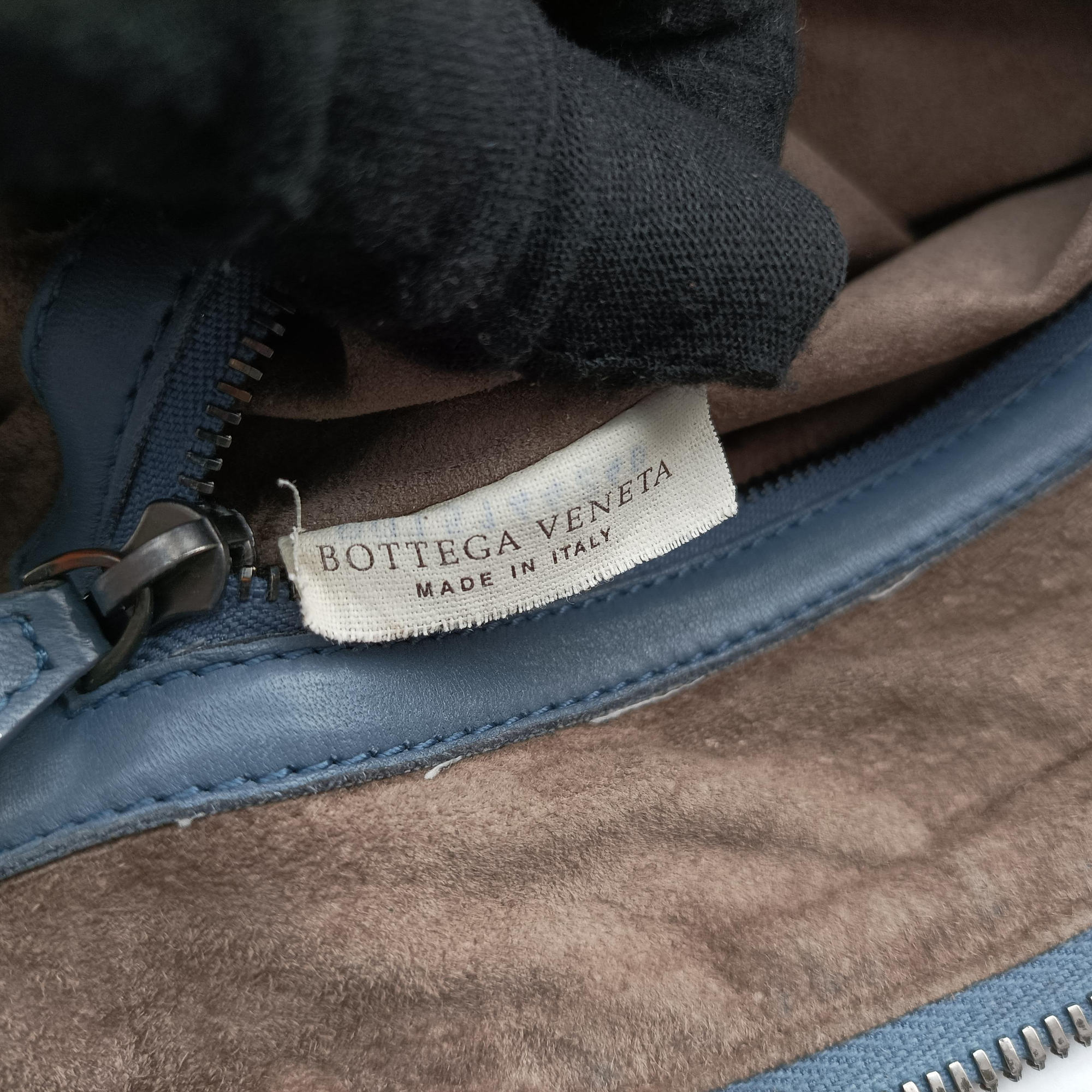 NODINI Intrecciato Blue lambskin B01514424Dノディーニ イントレチャート ブルー ラムスキン B01514424D