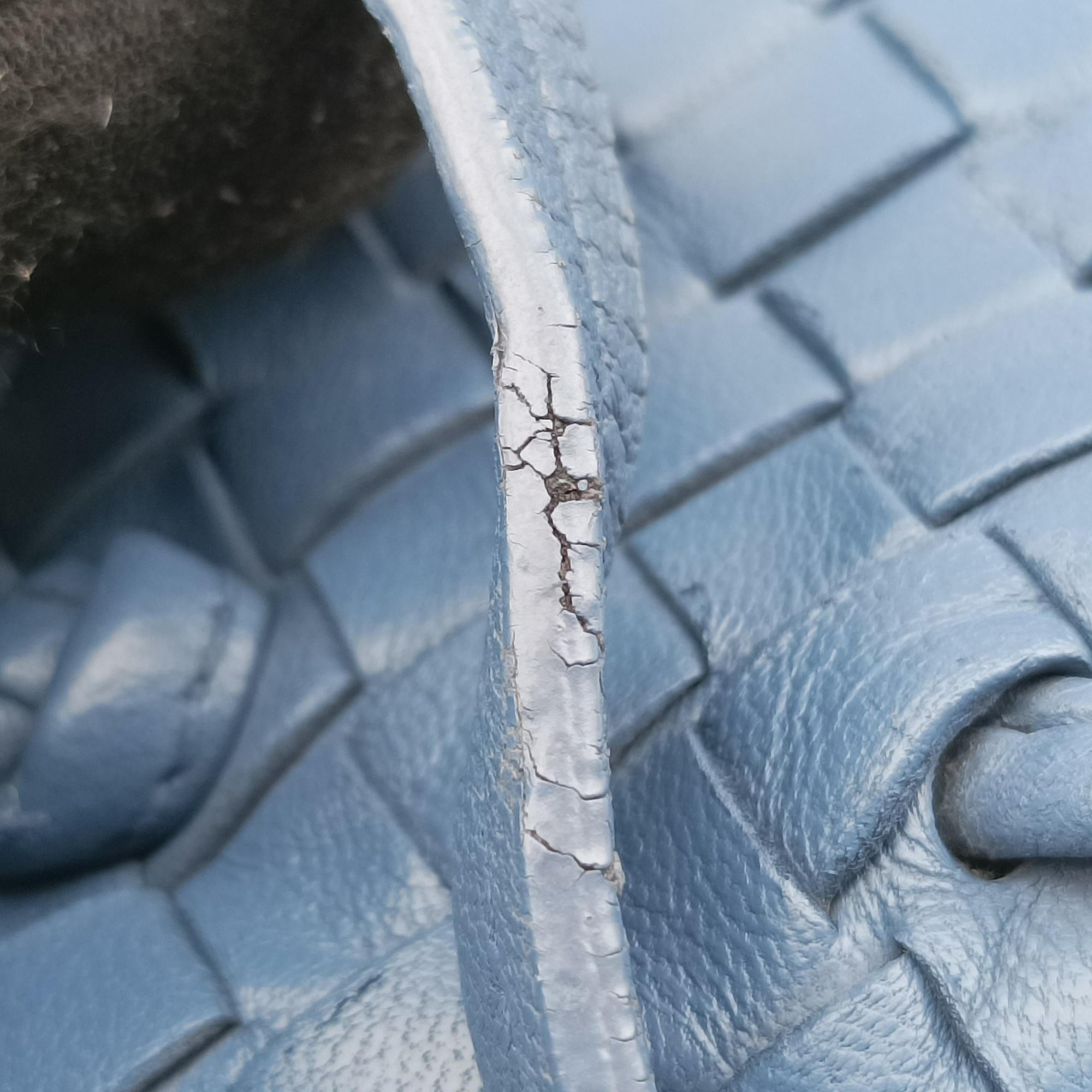 NODINI Intrecciato Blue lambskin B01514424Dノディーニ イントレチャート ブルー ラムスキン B01514424D