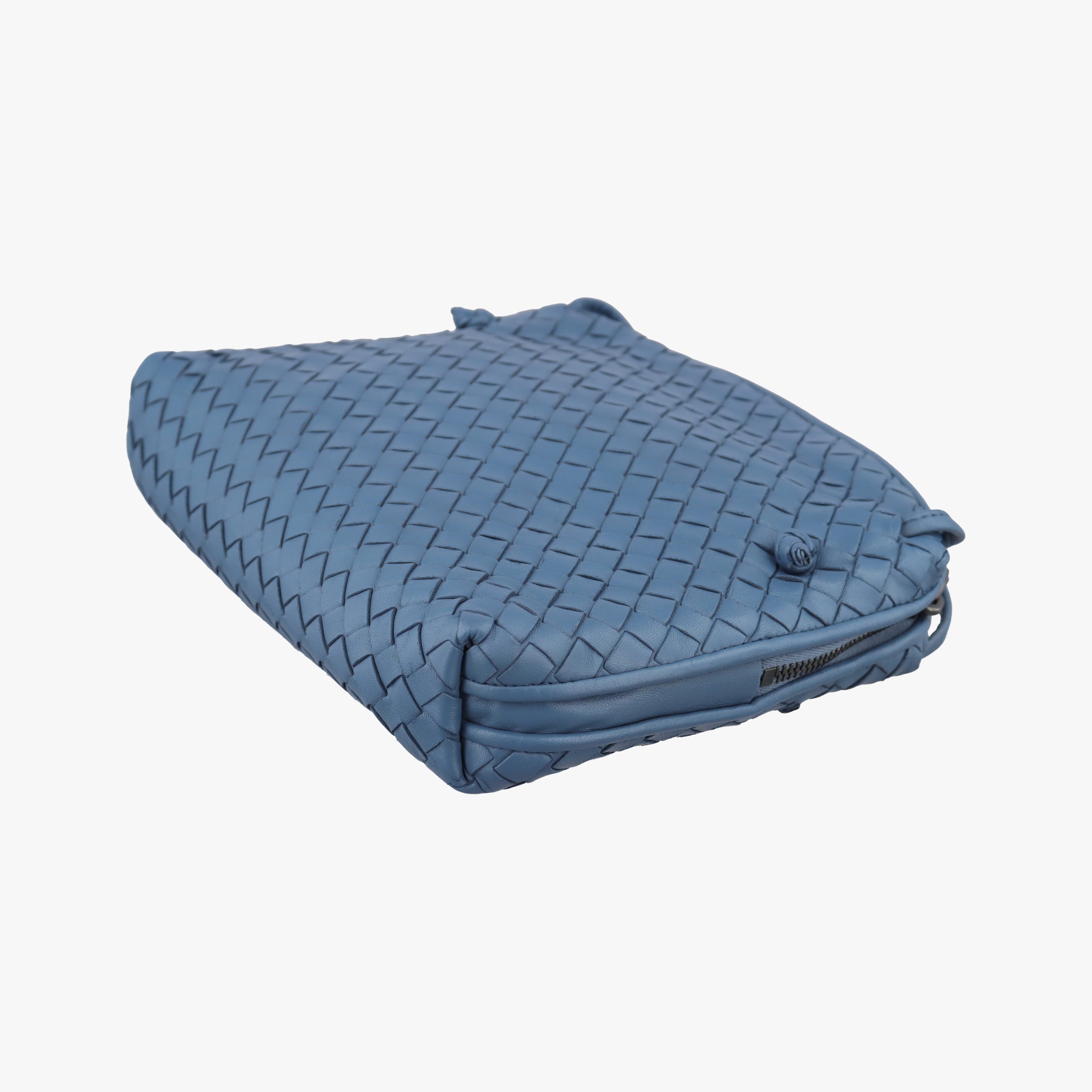 NODINI Intrecciato Blue lambskin B01514424Dノディーニ イントレチャート ブルー ラムスキン B01514424D