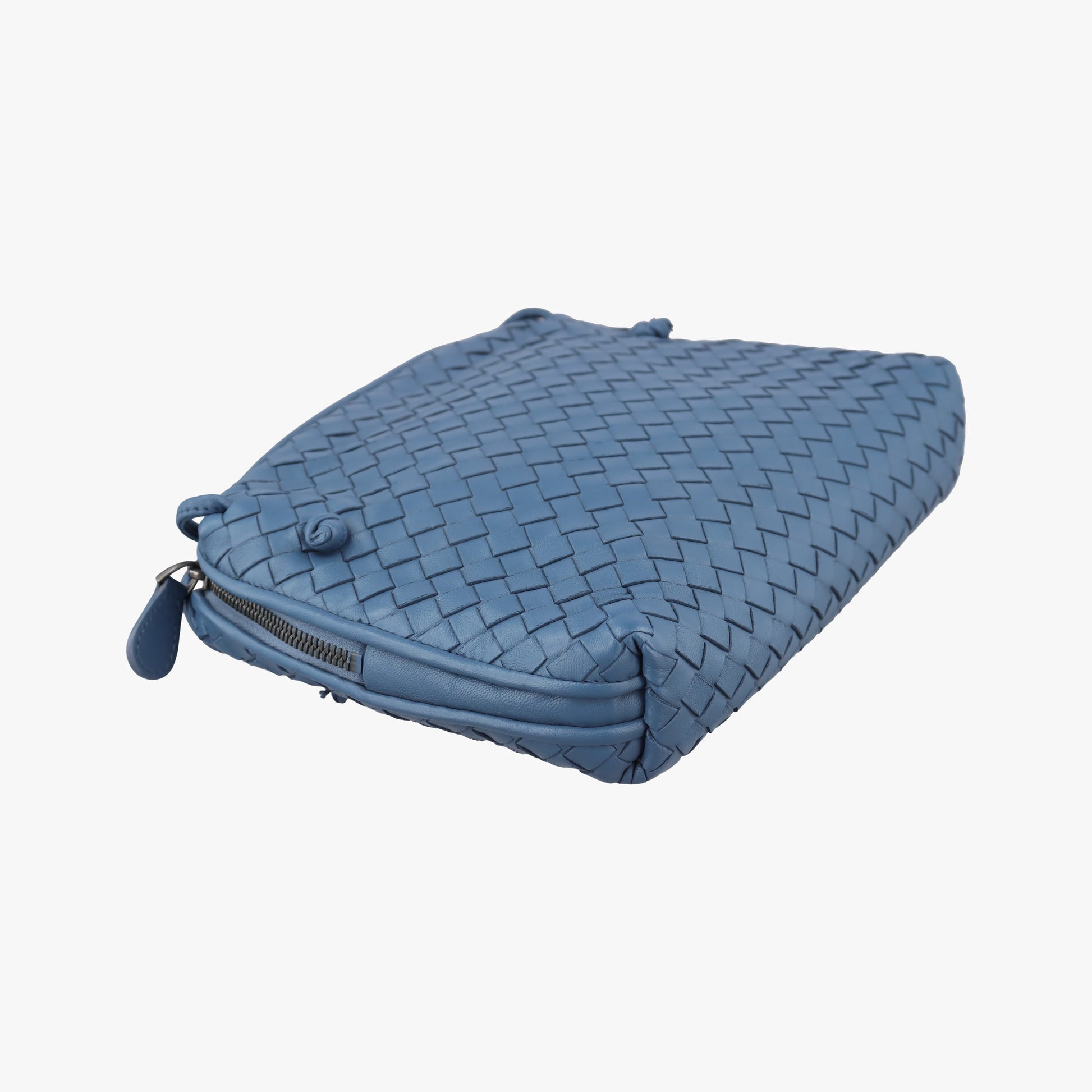 NODINI Intrecciato Blue lambskin B01514424Dノディーニ イントレチャート ブルー ラムスキン B01514424D