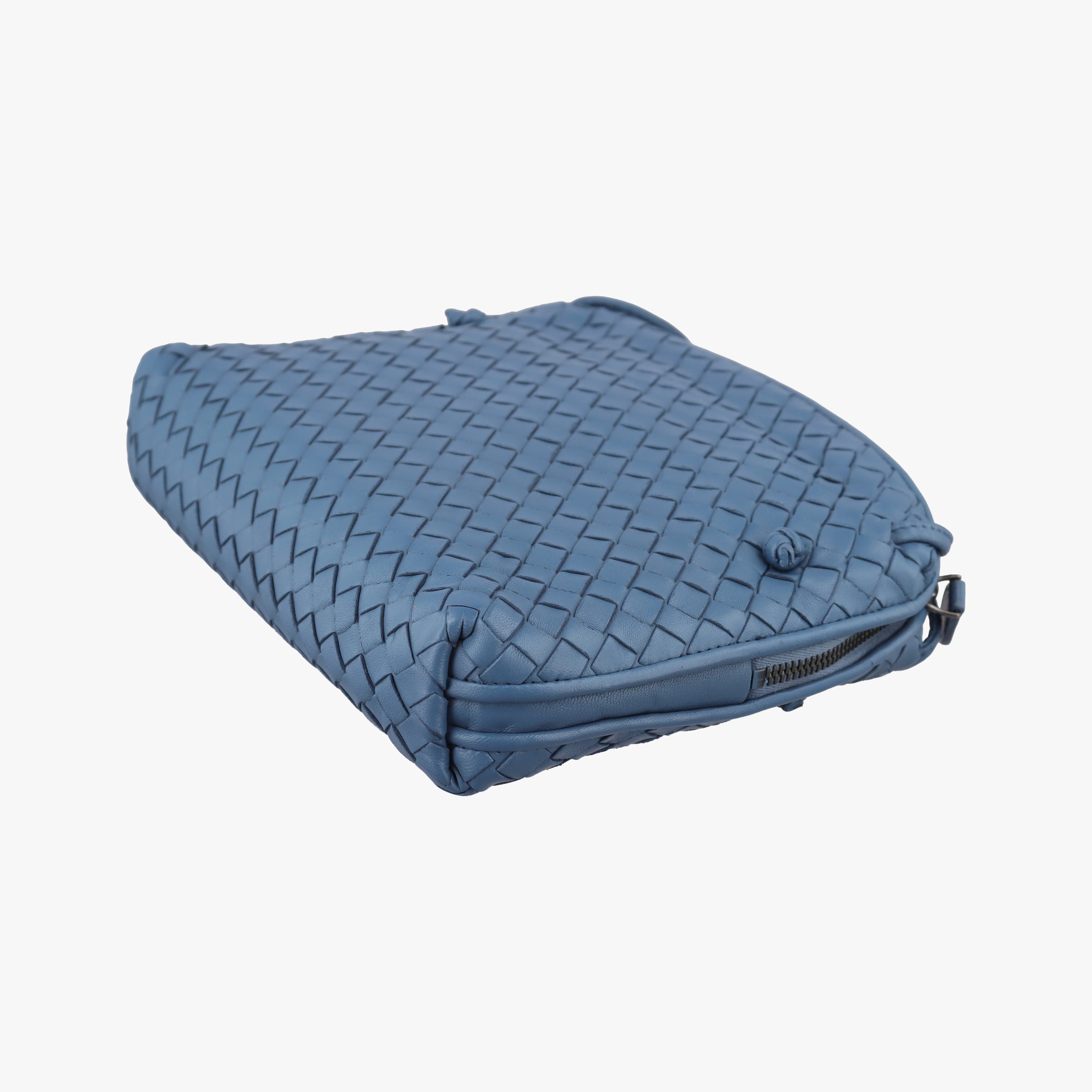 NODINI Intrecciato Blue lambskin B01514424Dノディーニ イントレチャート ブルー ラムスキン B01514424D