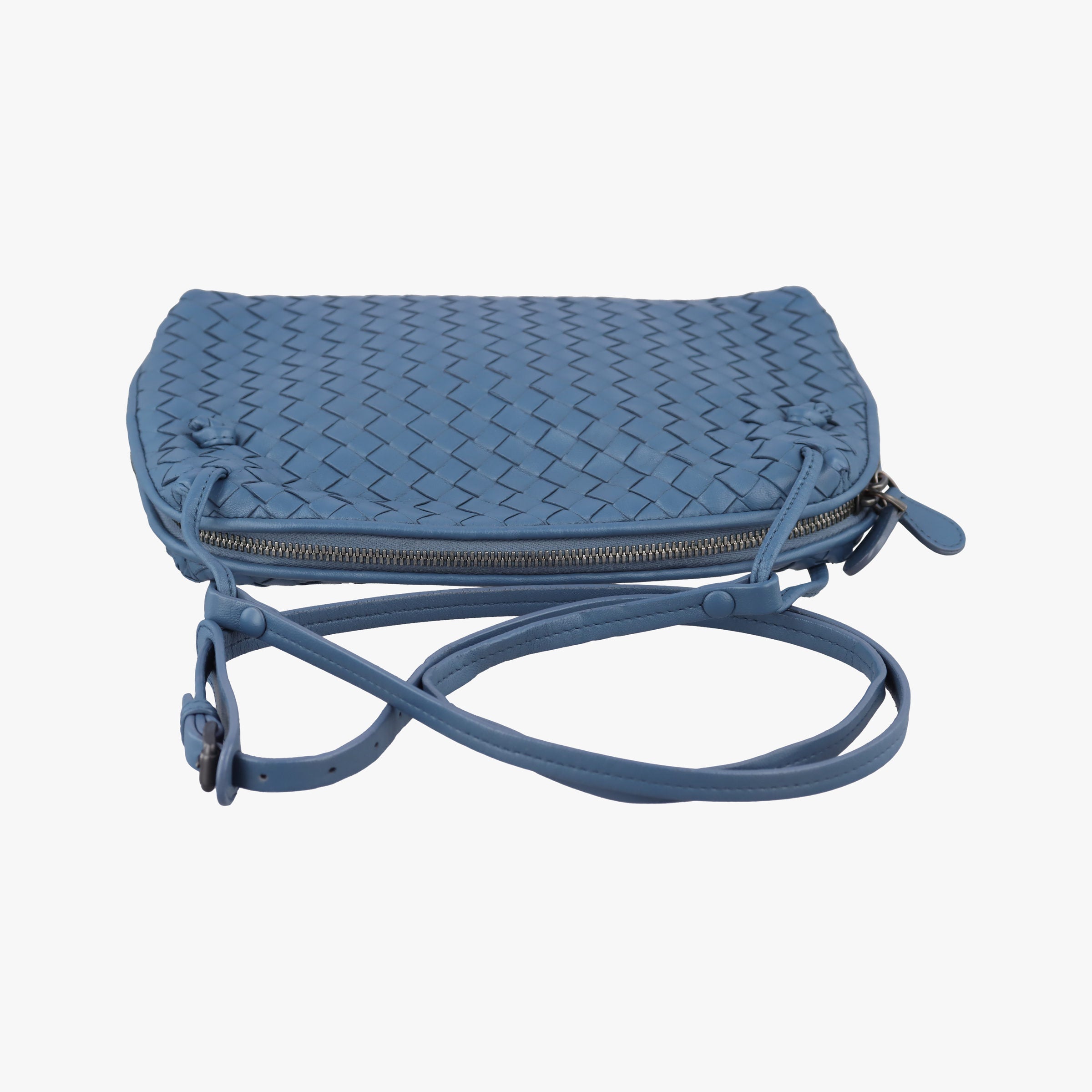 NODINI Intrecciato Blue lambskin B01514424Dノディーニ イントレチャート ブルー ラムスキン B01514424D