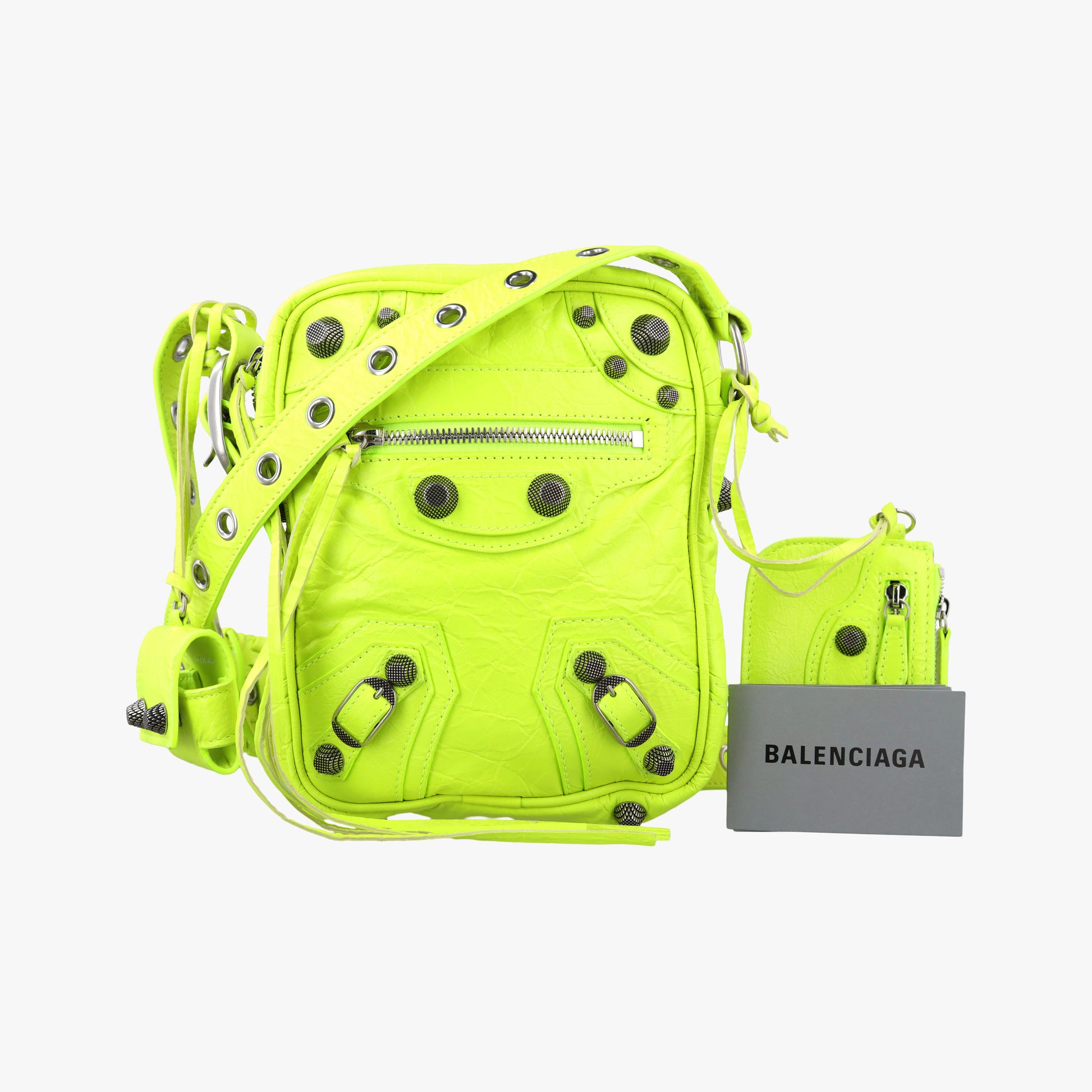 Le Cagole Neon Yellow lambskin 719065.7206.P.643888ルカゴール ネオンイエロー ラムスキン 719065.7206.P.643888