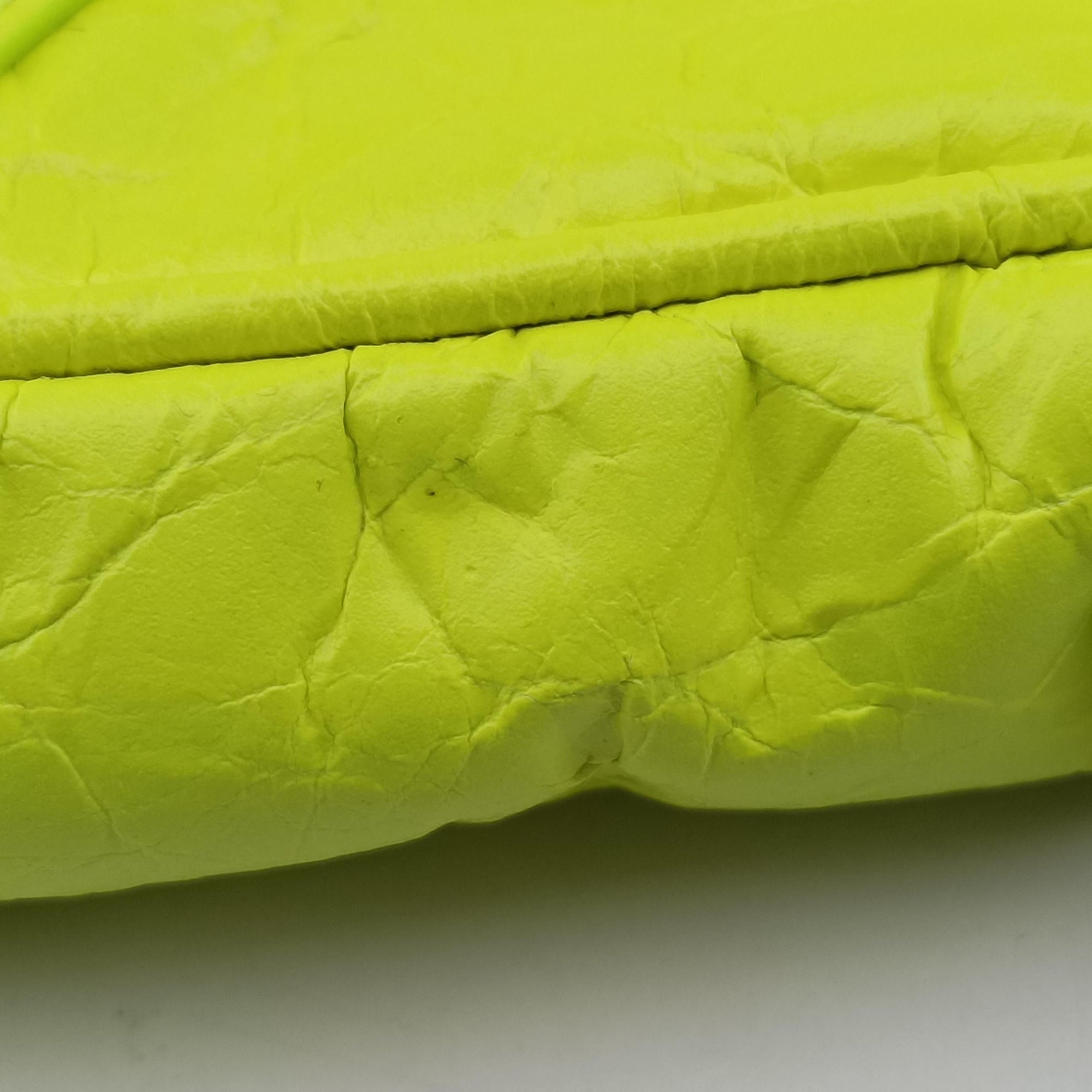 Le Cagole Neon Yellow lambskin 719065.7206.P.643888ルカゴール ネオンイエロー ラムスキン 719065.7206.P.643888