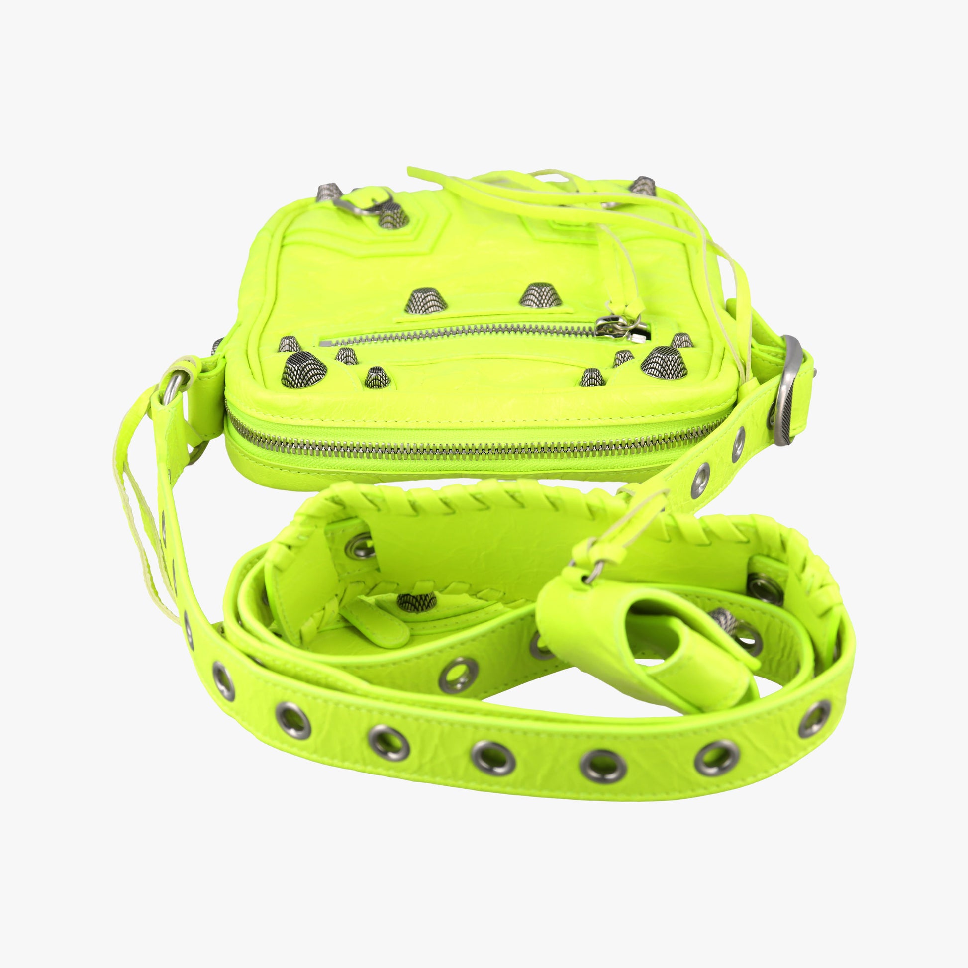 Le Cagole Neon Yellow lambskin 719065.7206.P.643888ルカゴール ネオンイエロー ラムスキン 719065.7206.P.643888