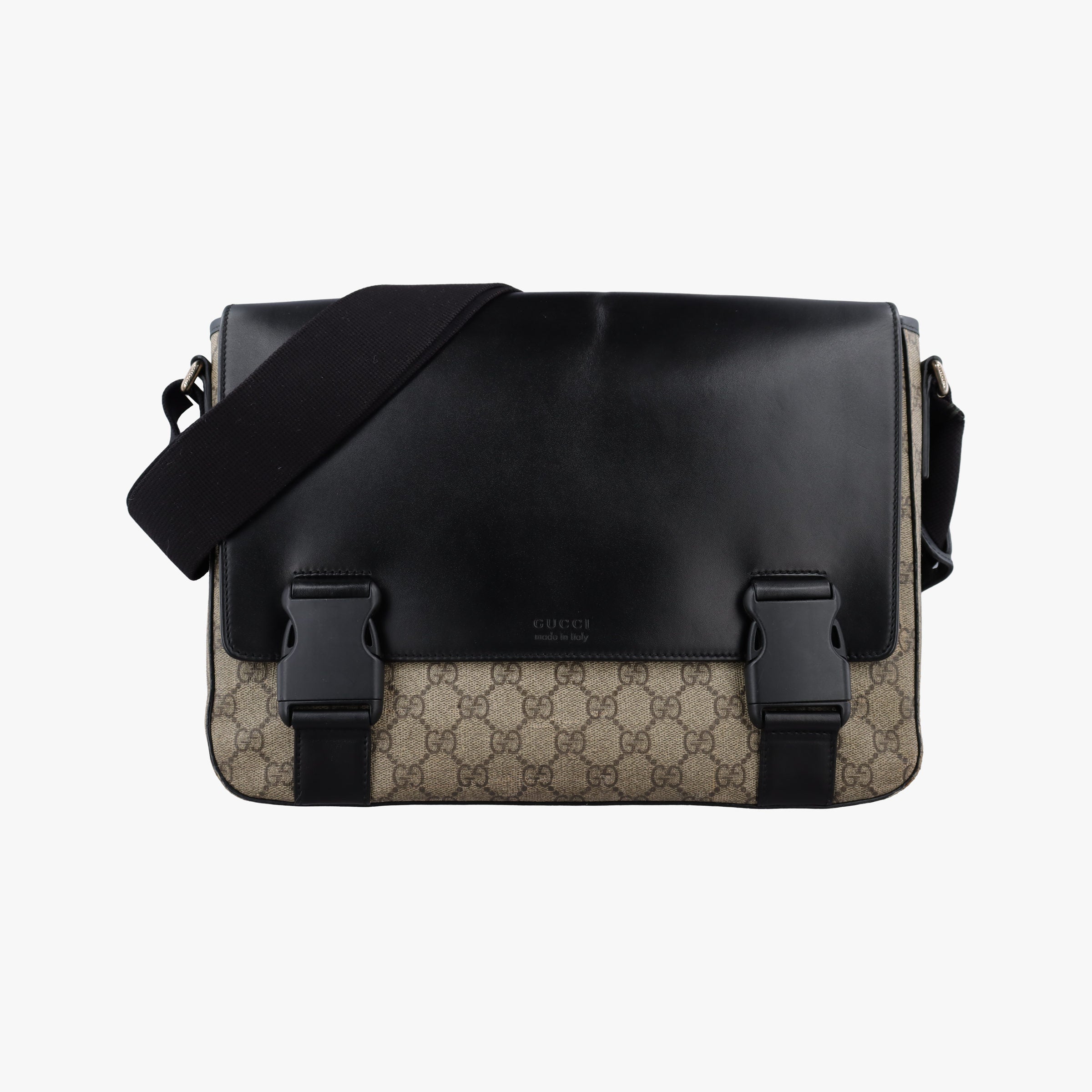 GG Plus GG Supreme Beige×black PVC coated canvas×Leather 406367 H018774868GGプラス GGスプリーム ベージュ×ブラック PVCコーティングキャンバス×レザー 406367 H018774868
