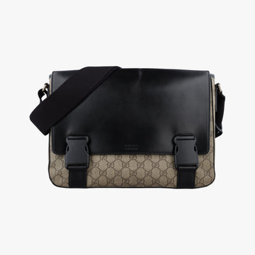 GG Plus GG Supreme Beige×black PVC coated canvas×Leather 406367 H018774868GGプラス GGスプリーム ベージュ×ブラック PVCコーティングキャンバス×レザー 406367 H018774868