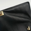 Vara Logo Ribbon Stripe Black Leather AU-21/F164ヴァラ ロゴ リボン ストライプ ブラック レザー AU-21/F164