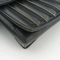 Vara Logo Ribbon Stripe Black Leather AU-21/F164ヴァラ ロゴ リボン ストライプ ブラック レザー AU-21/F164