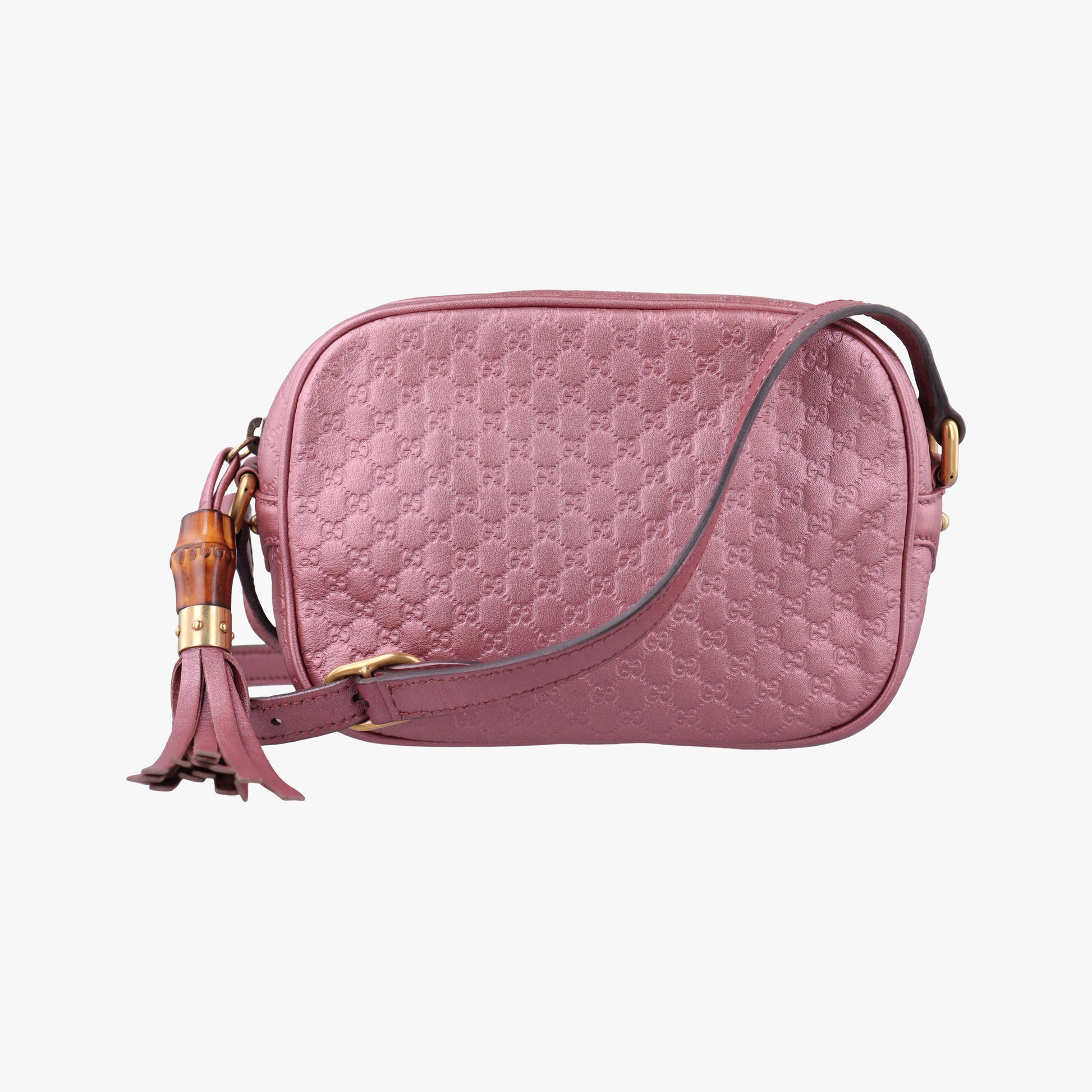 Microguccissima bamboo camera Pink Leather 309538 B013121338マイクログッチシマ バンブー ピンク レザー 309538 B013121338