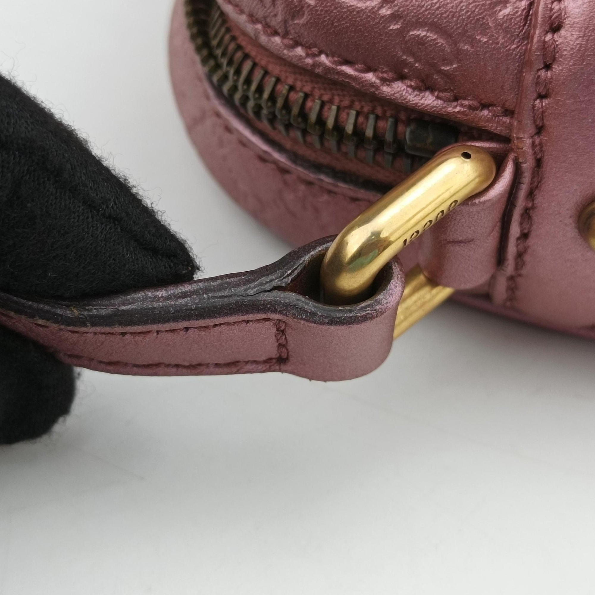 Microguccissima bamboo camera Pink Leather 309538 B013121338マイクログッチシマ バンブー ピンク レザー 309538 B013121338