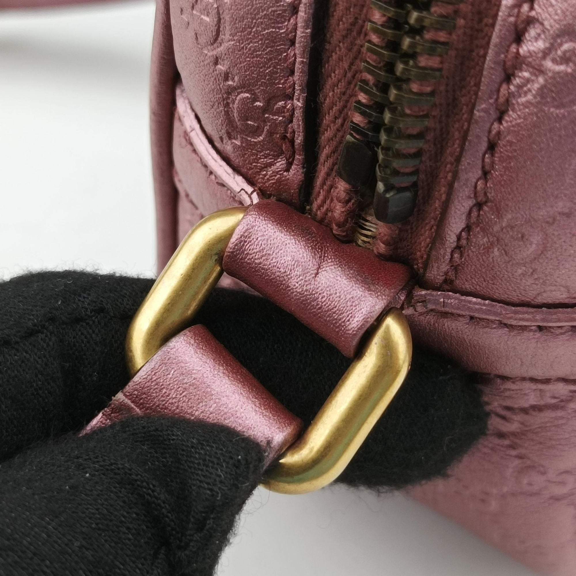 Microguccissima bamboo camera Pink Leather 309538 B013121338マイクログッチシマ バンブー ピンク レザー 309538 B013121338