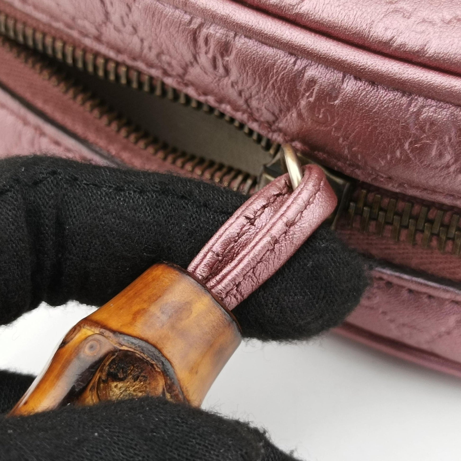 Microguccissima bamboo camera Pink Leather 309538 B013121338マイクログッチシマ バンブー ピンク レザー 309538 B013121338