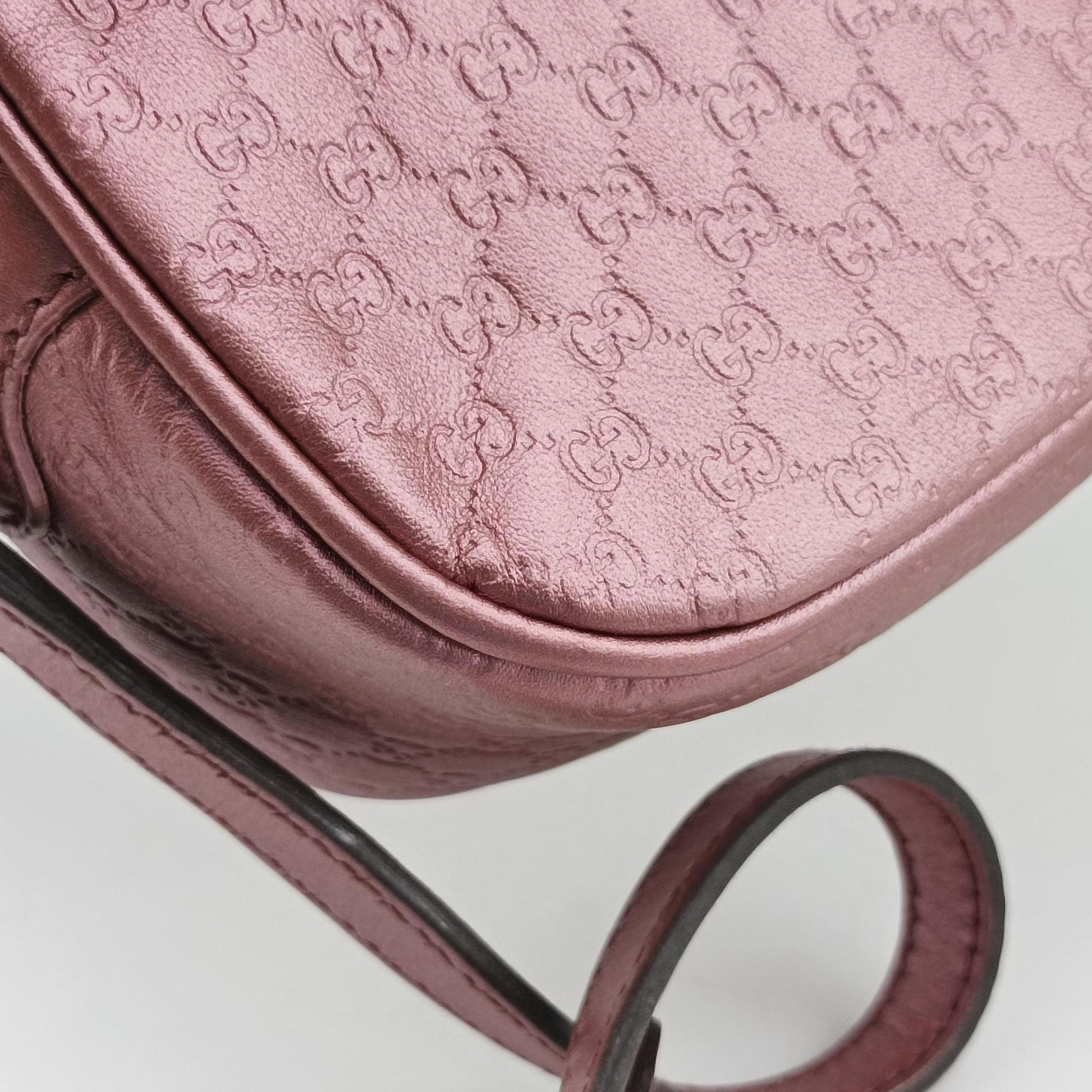 Microguccissima bamboo camera Pink Leather 309538 B013121338マイクログッチシマ バンブー ピンク レザー 309538 B013121338