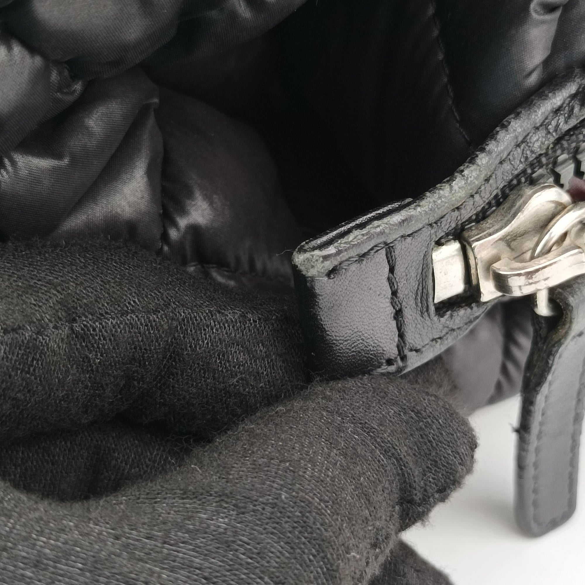 Cococoon Quilting Black Nylon×Leather A47107 13656644コココクーン キルティング ブラック ナイロン×レザー A47107 13656644