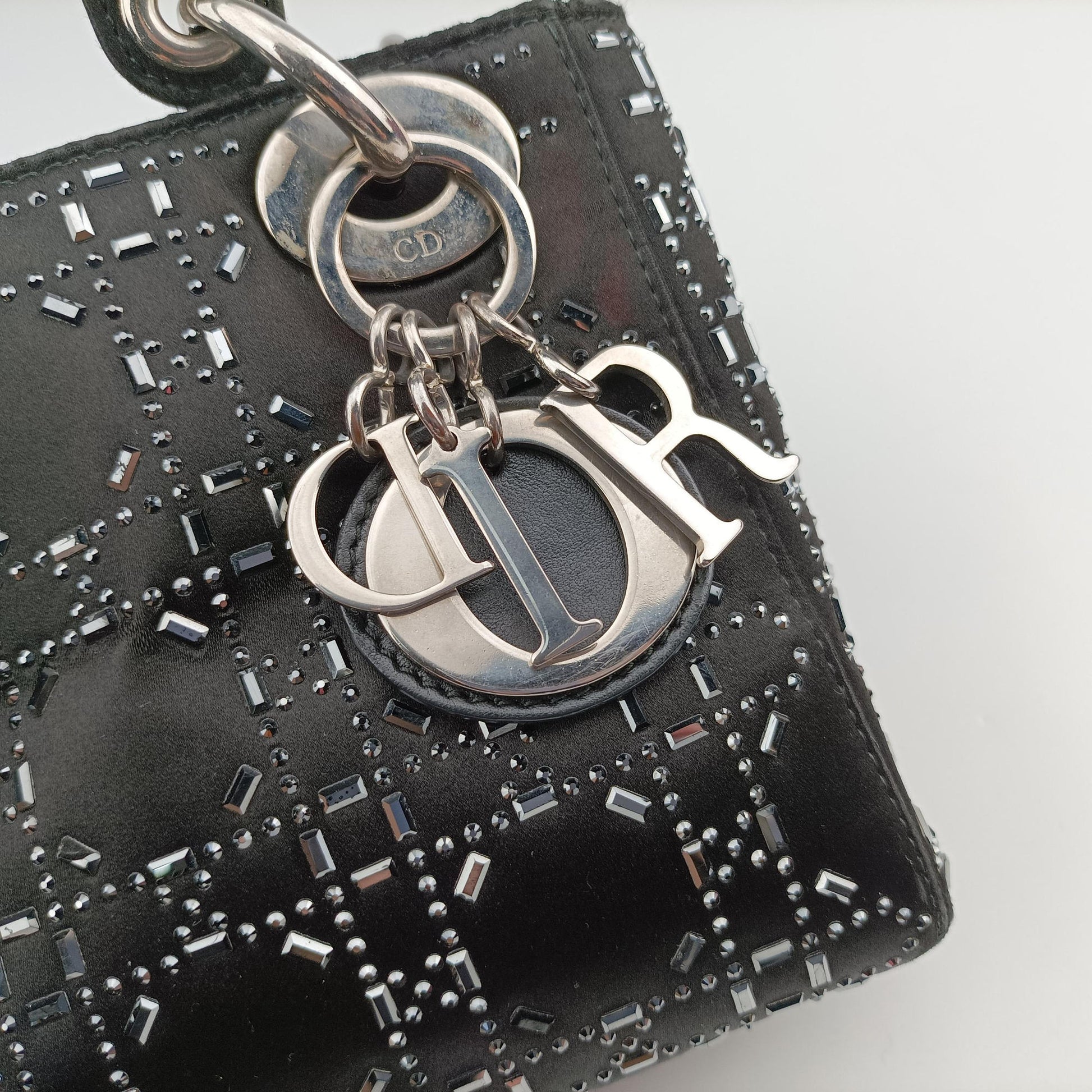 Lady Dior Black Silk 01-RU-0128レディディオール ブラック シルク 01-RU-0128