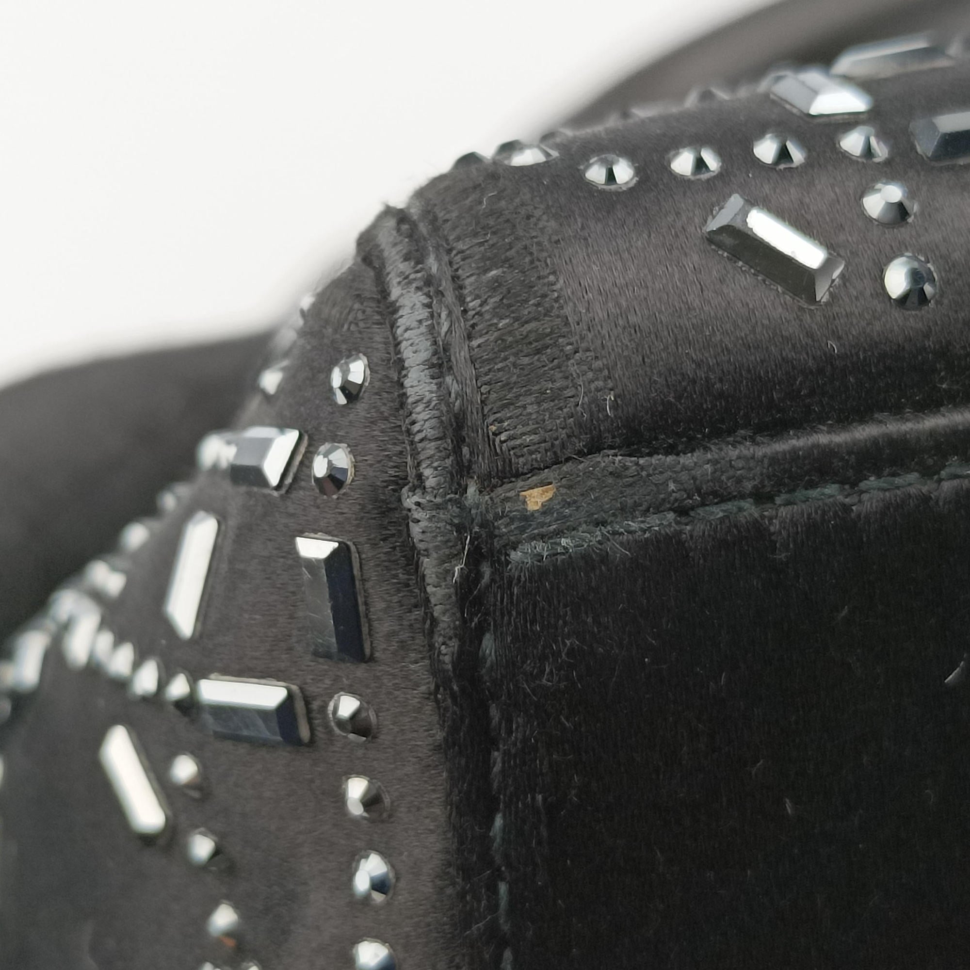 Lady Dior Black Silk 01-RU-0128レディディオール ブラック シルク 01-RU-0128