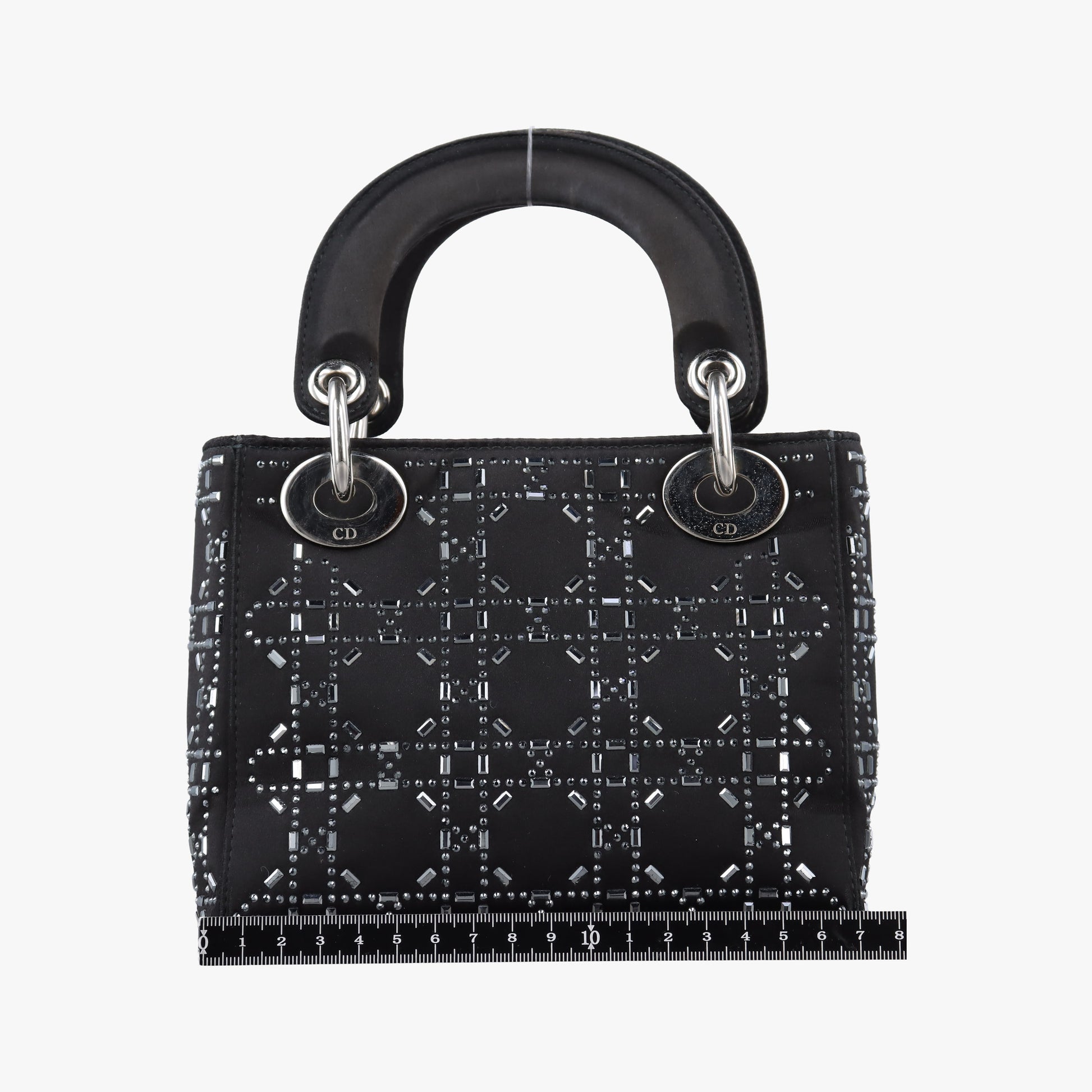 Lady Dior Black Silk 01-RU-0128レディディオール ブラック シルク 01-RU-0128