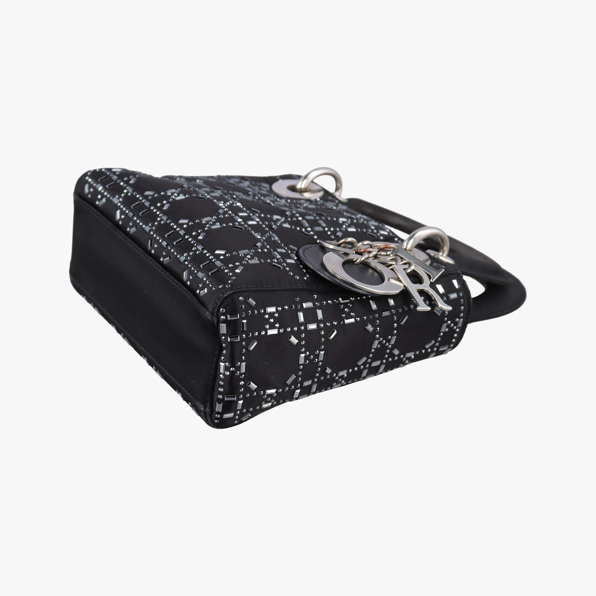 Lady Dior Black Silk 01-RU-0128レディディオール ブラック シルク 01-RU-0128