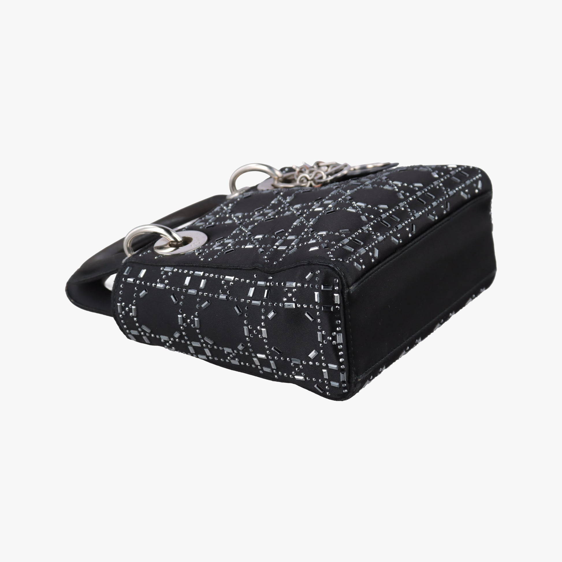 Lady Dior Black Silk 01-RU-0128レディディオール ブラック シルク 01-RU-0128