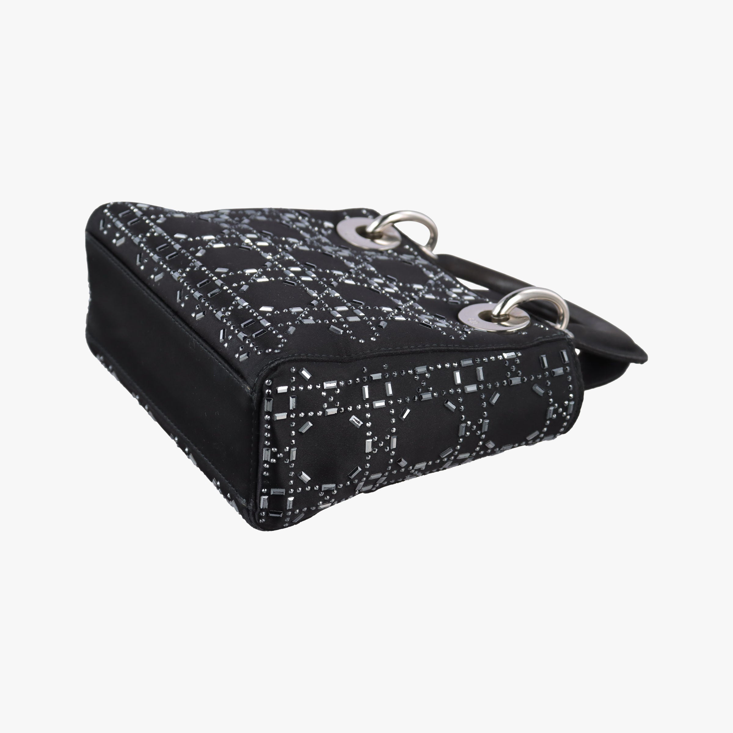 Lady Dior Black Silk 01-RU-0128レディディオール ブラック シルク 01-RU-0128