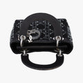 Lady Dior Black Silk 01-RU-0128レディディオール ブラック シルク 01-RU-0128