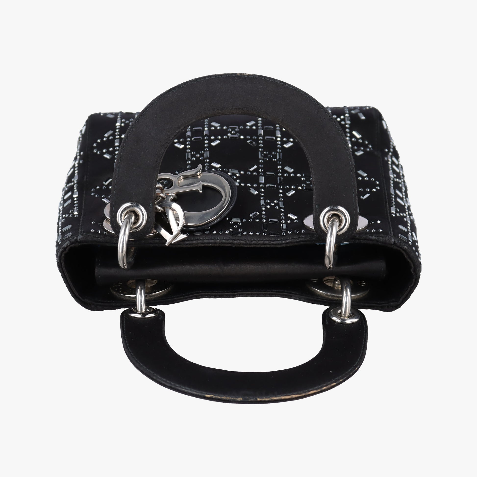 Lady Dior Black Silk 01-RU-0128レディディオール ブラック シルク 01-RU-0128