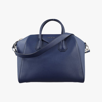 Antigona Medium Navy leather MP B 0155アンティゴナ ミディアム ネイビー レザー MP B 0155
