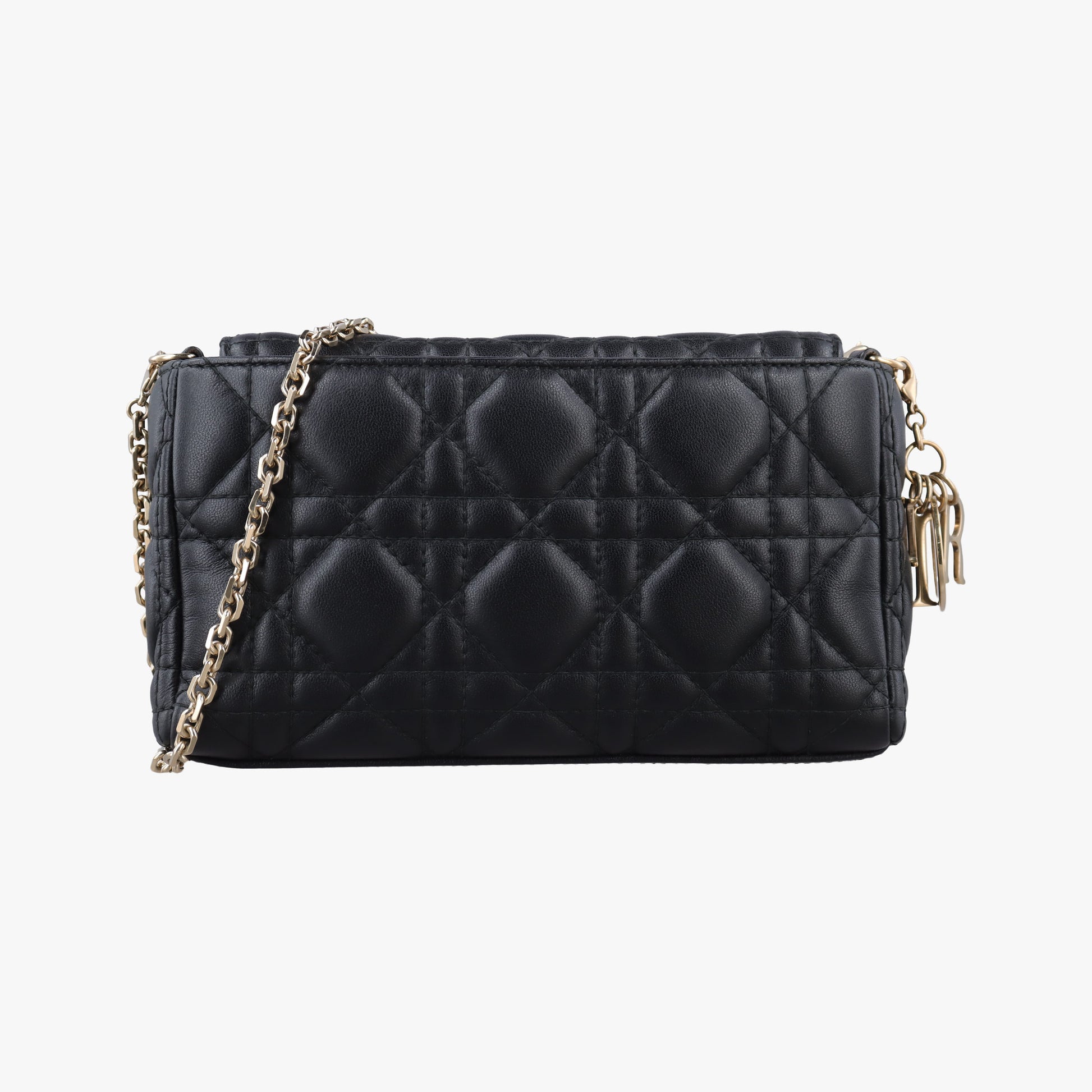 Lady Dior Cannage chain Black lambskin 28-MA-1127レディディオール カナージュ チェーン ブラック ラムスキン 28-MA-1127