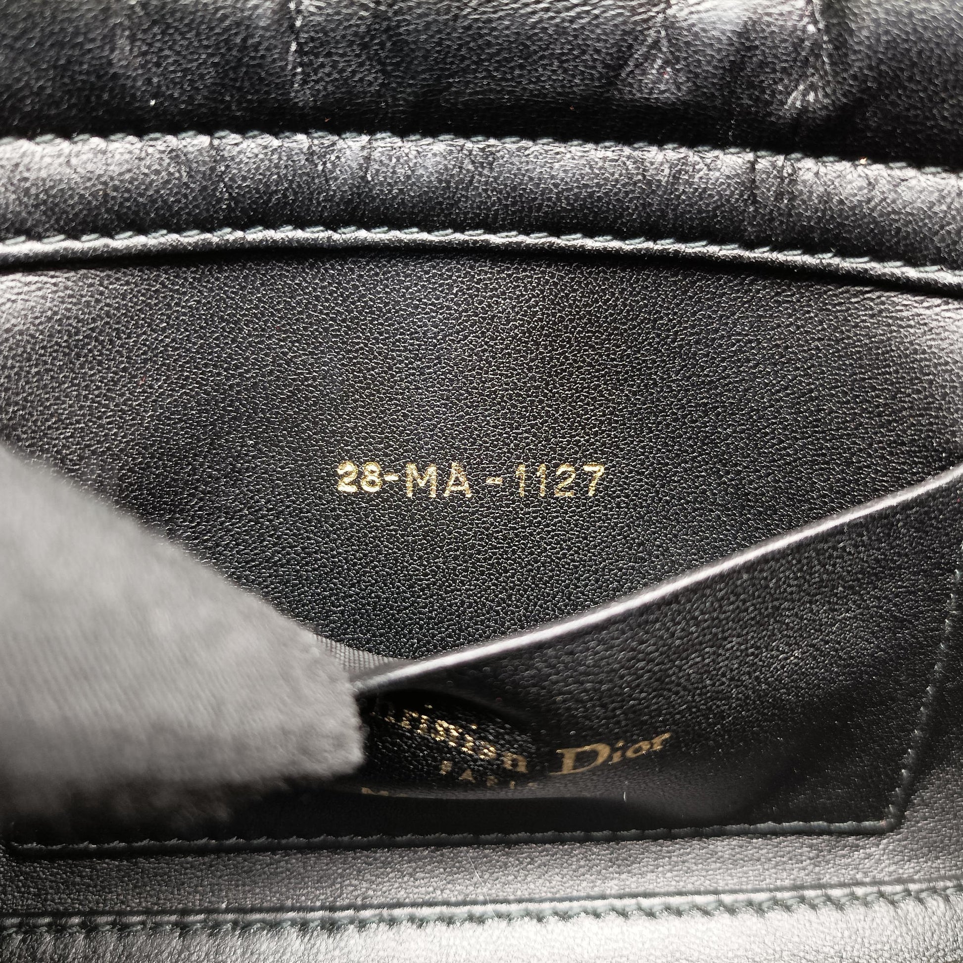 Lady Dior Cannage chain Black lambskin 28-MA-1127レディディオール カナージュ チェーン ブラック ラムスキン 28-MA-1127