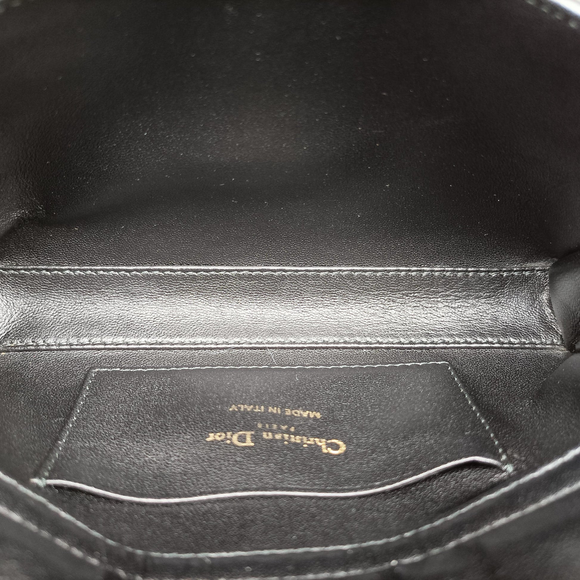 Lady Dior Cannage chain Black lambskin 28-MA-1127レディディオール カナージュ チェーン ブラック ラムスキン 28-MA-1127