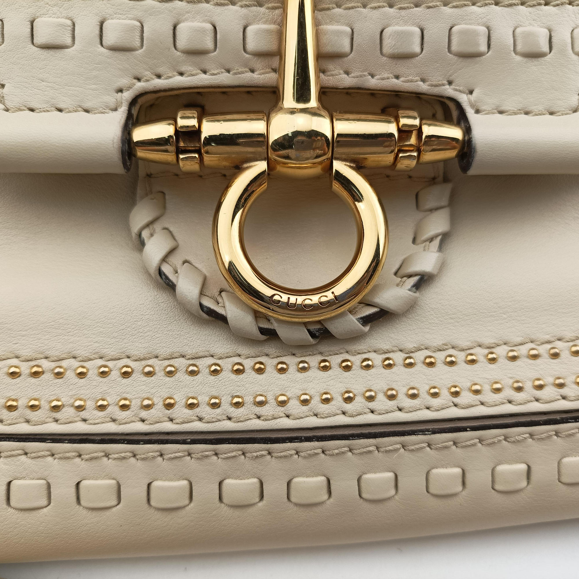 Snaffle Bit Beige Leather 263955 F8803677スナッフルビット ベージュ レザー 263955 F8803677