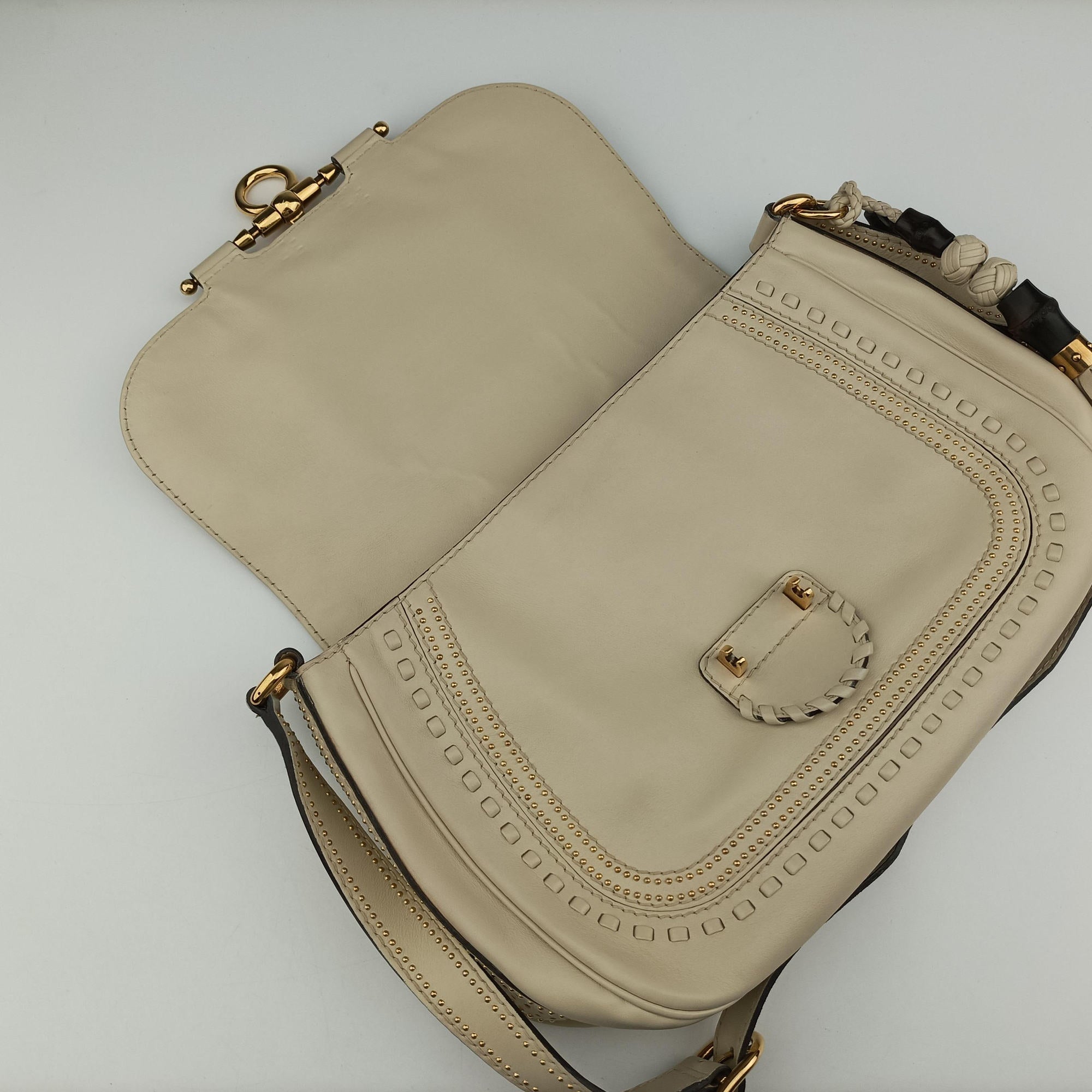 Snaffle Bit Beige Leather 263955 F8803677スナッフルビット ベージュ レザー 263955 F8803677