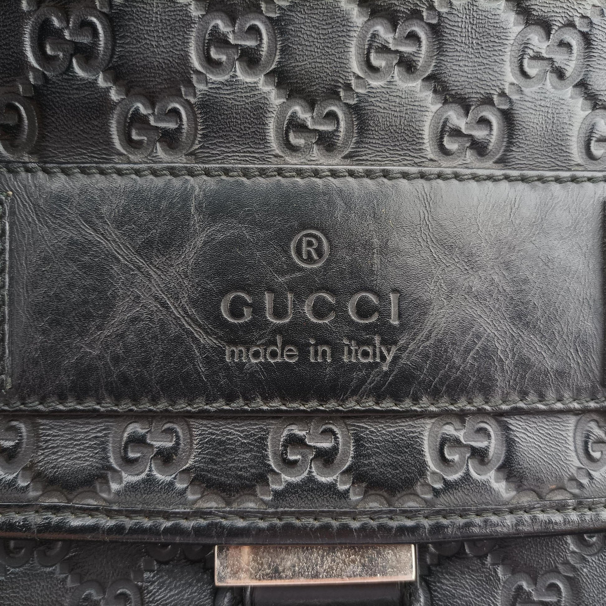 Guccissima Rubber Messenger Black Leather 246067 B010554306グッチシマ メッセンジャー ブラック レザー 246067 B010554306