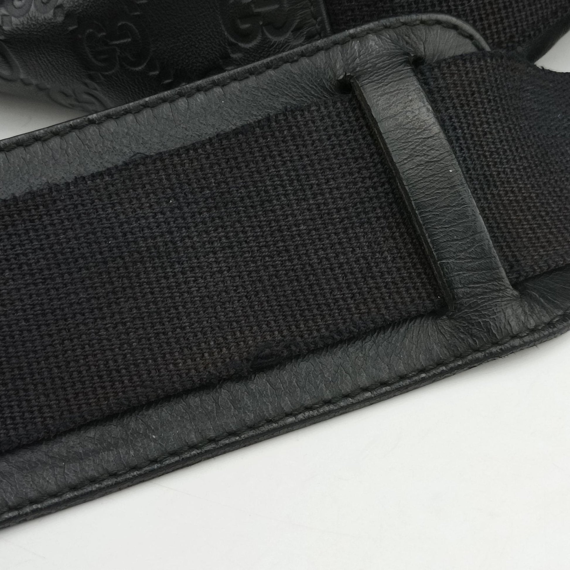 Guccissima Rubber Messenger Black Leather 246067 B010554306グッチシマ メッセンジャー ブラック レザー 246067 B010554306
